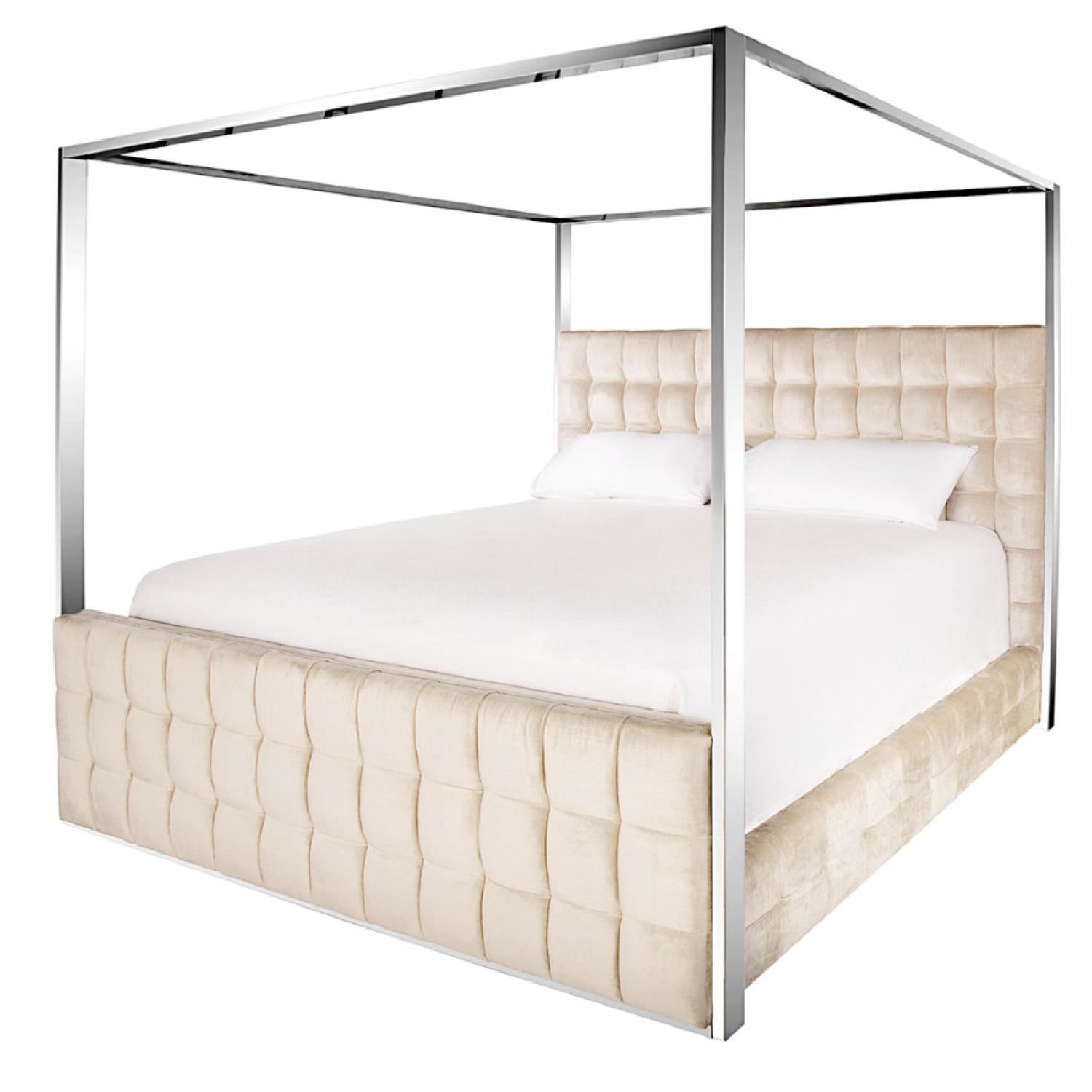 Safavieh Couture Velvet King Canopy Bed - image-0