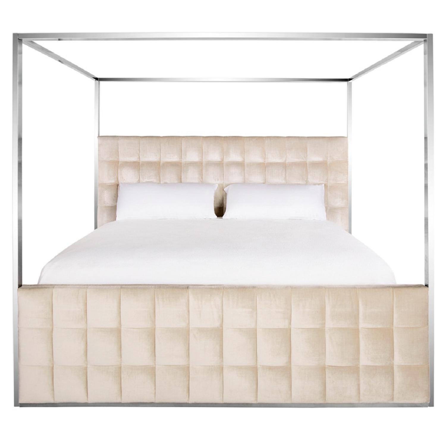 Safavieh Couture Velvet King Canopy Bed - image-1