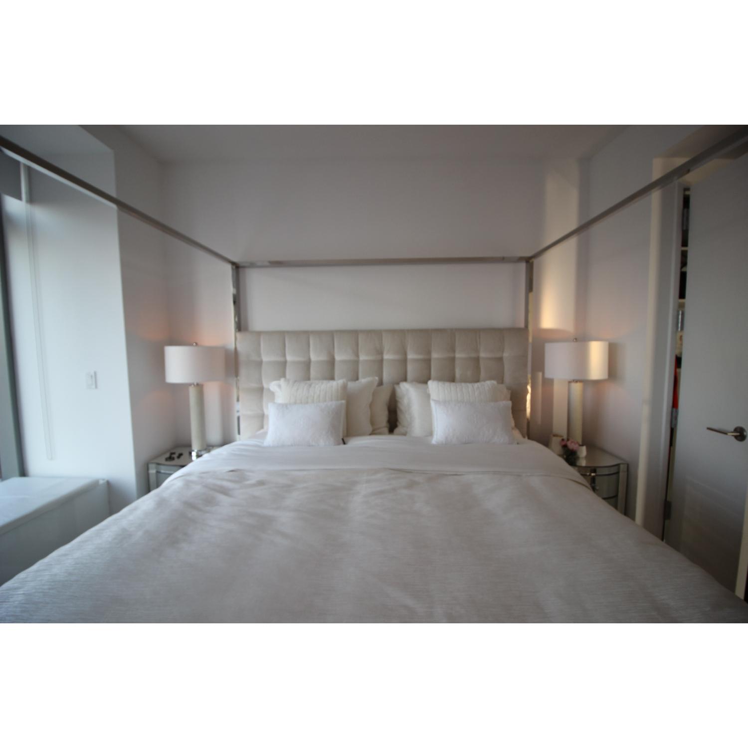 Safavieh Couture Velvet King Canopy Bed - image-5