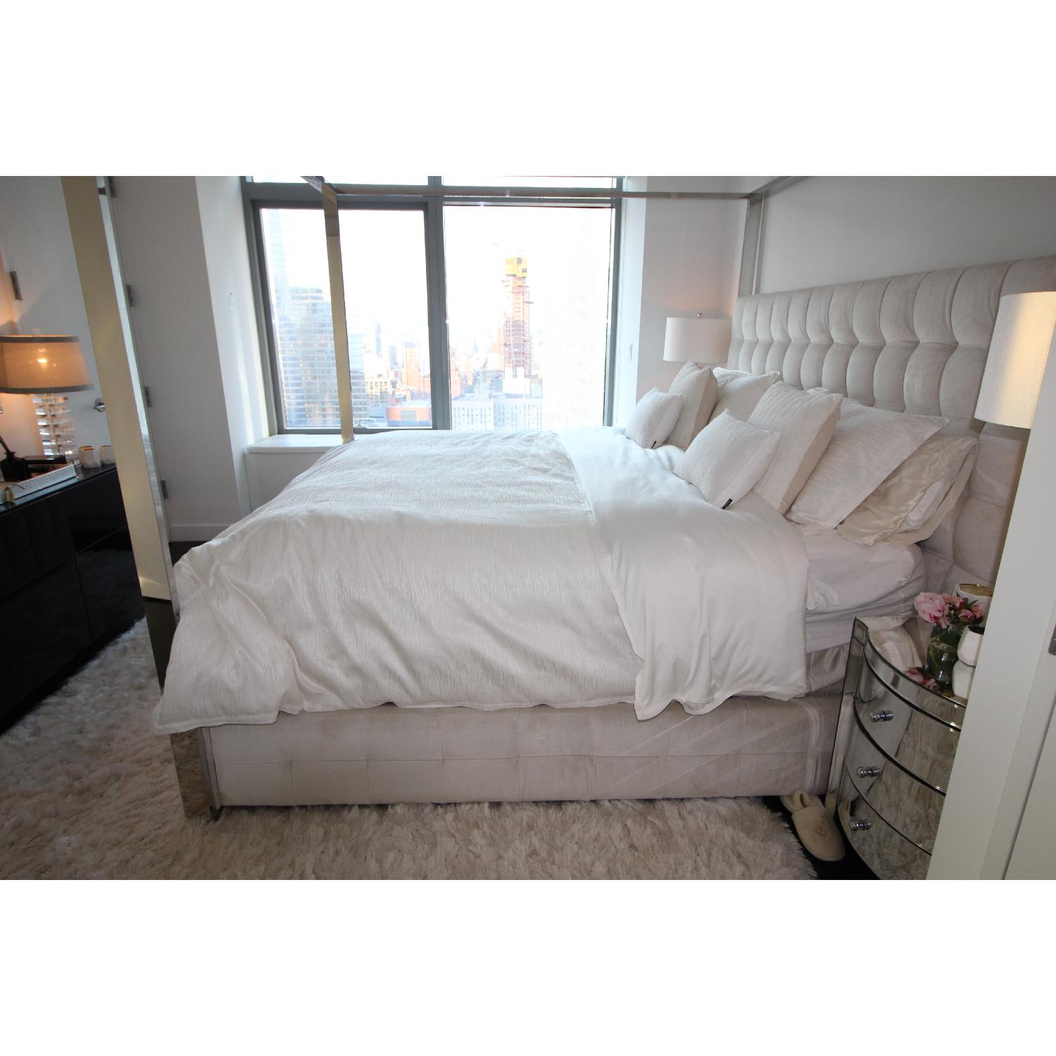 Safavieh Couture Velvet King Canopy Bed - image-9