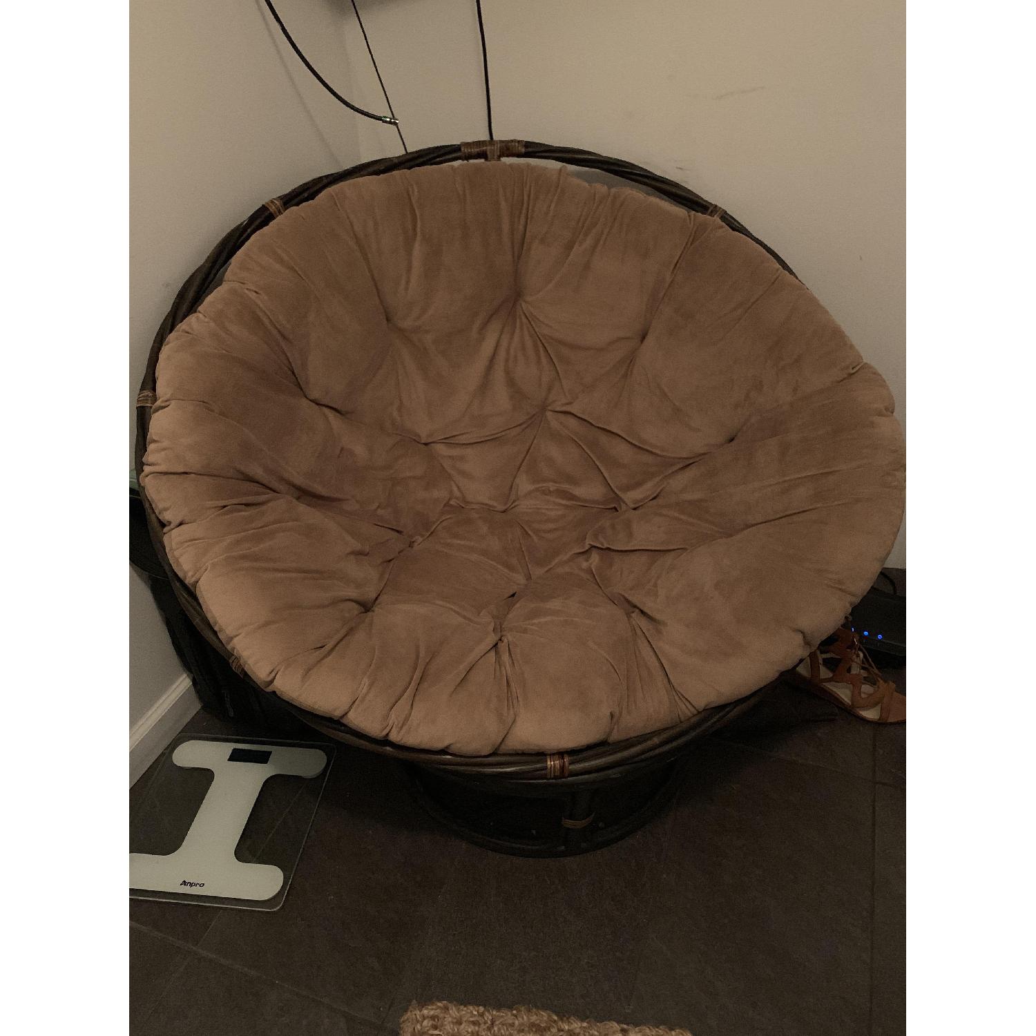 Pier 1 Papasan Chair w/ Cushion AptDeco