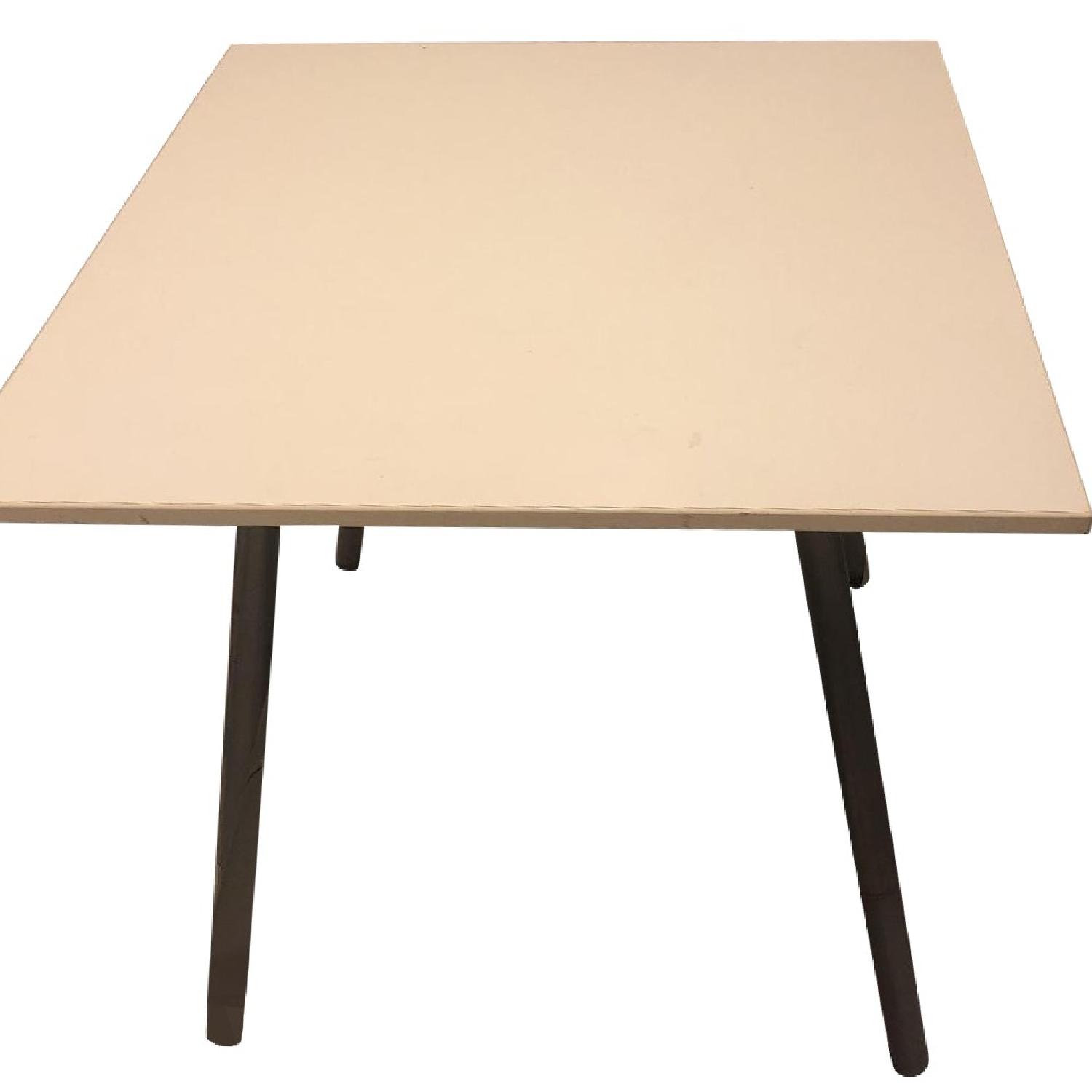 Ikea White Adjustable Height Table - image-0