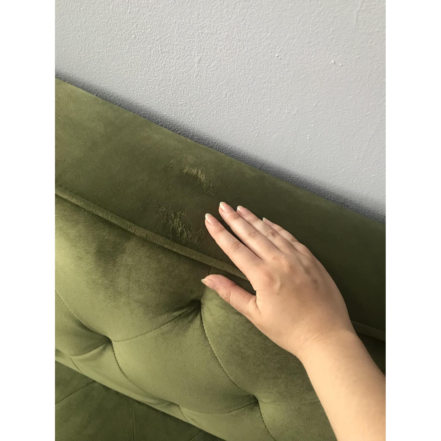 Dorel Home Novogratz Green Velvet Futon/Sofa - image-4