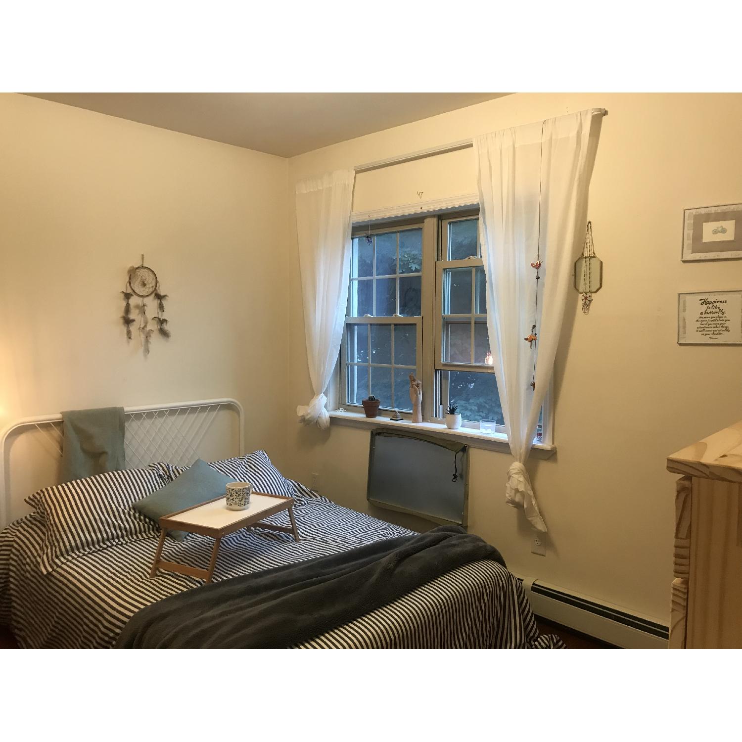 Ikea Nesttun White Full Bed Frame AptDeco