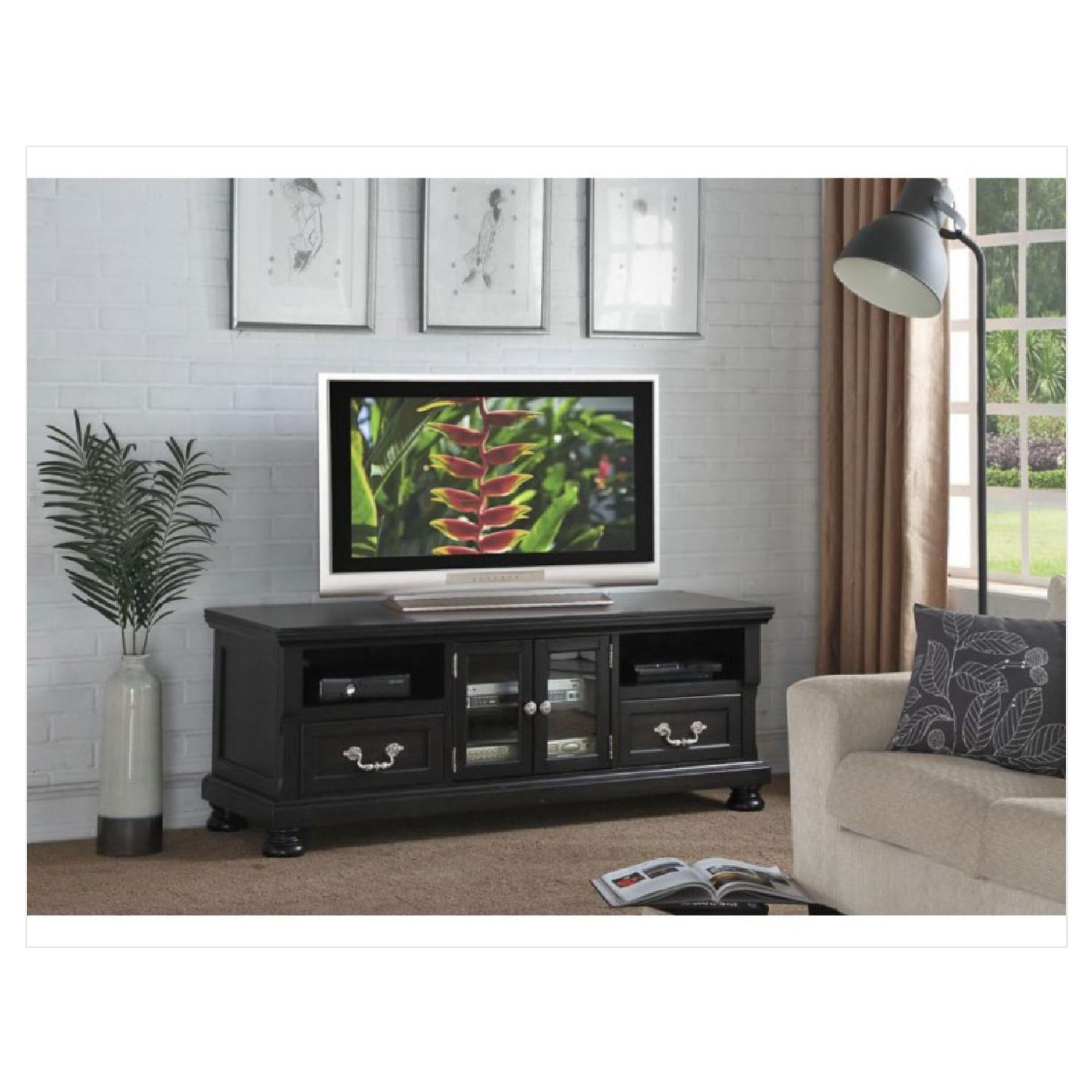 Sauder Black Finish TV Stand - image-1