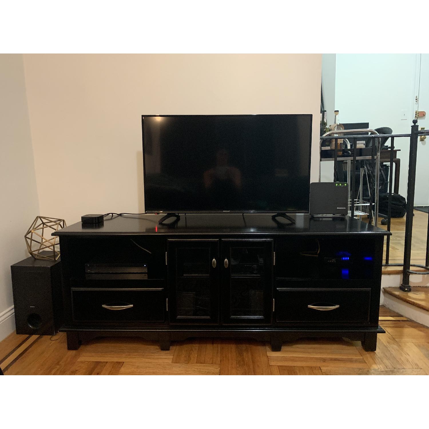 Sauder Black Finish TV Stand - image-2