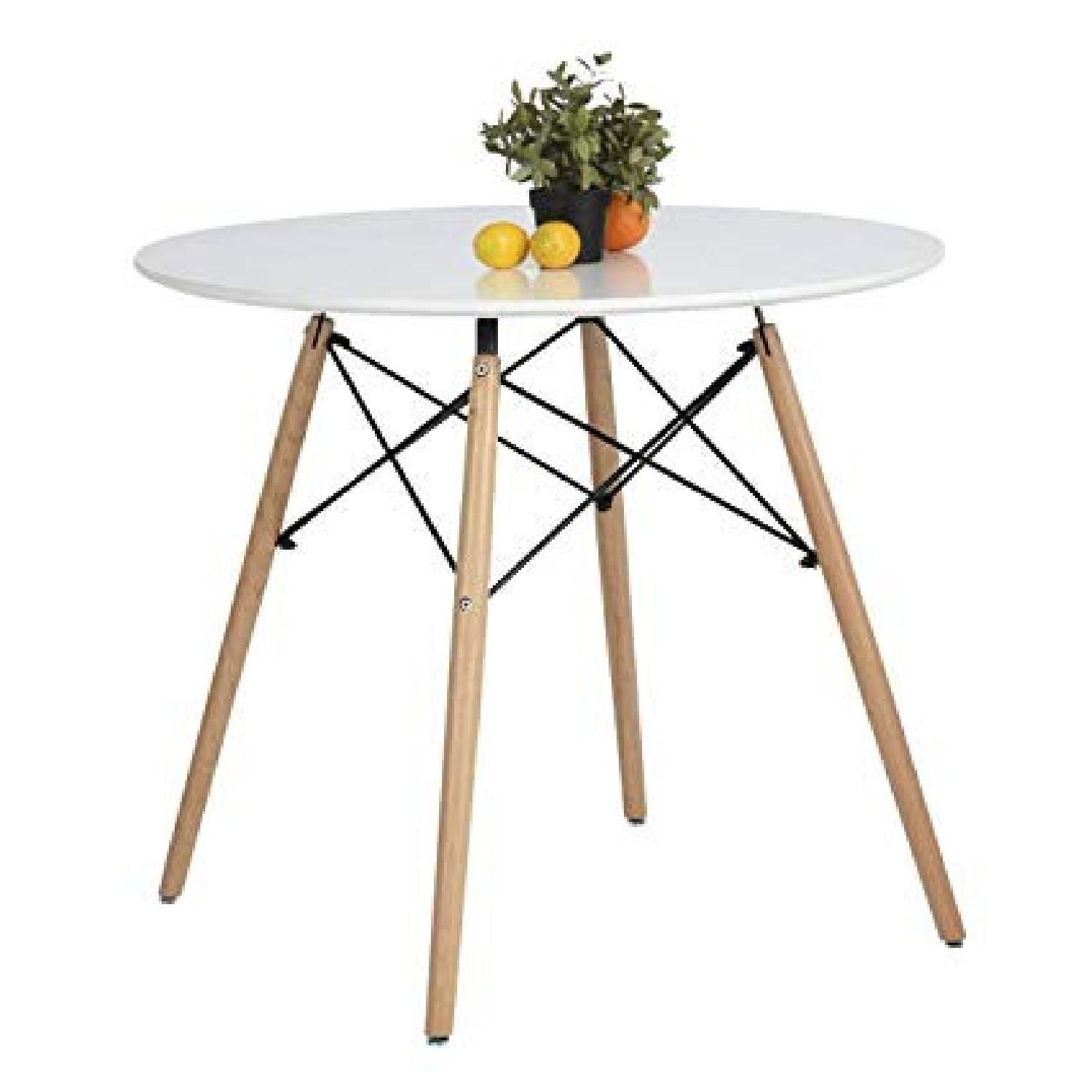 Coavas White Round Dining Table w/ 2 Chairs - image-4