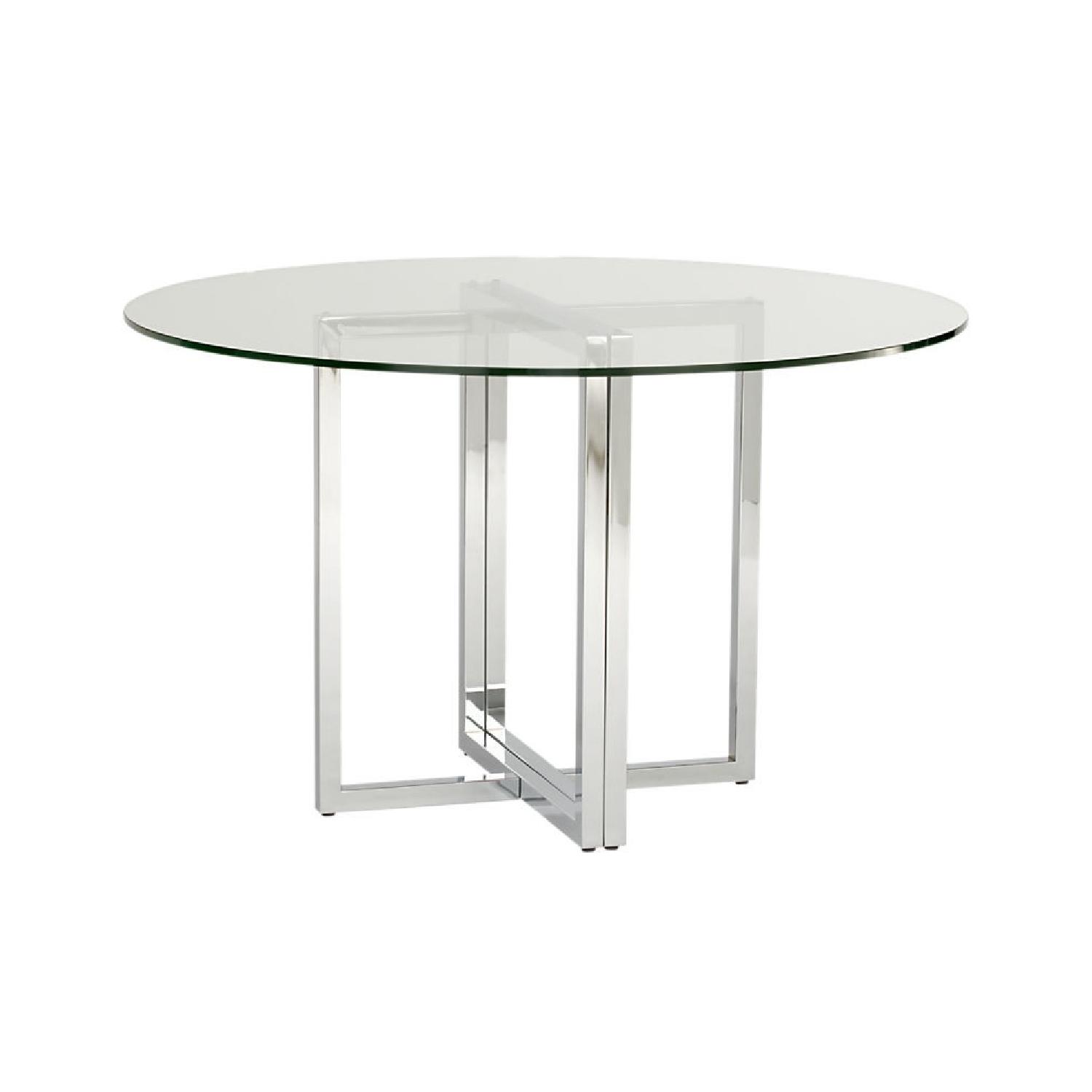 CB2 Silverado Chrome Round Dining Table - image-2