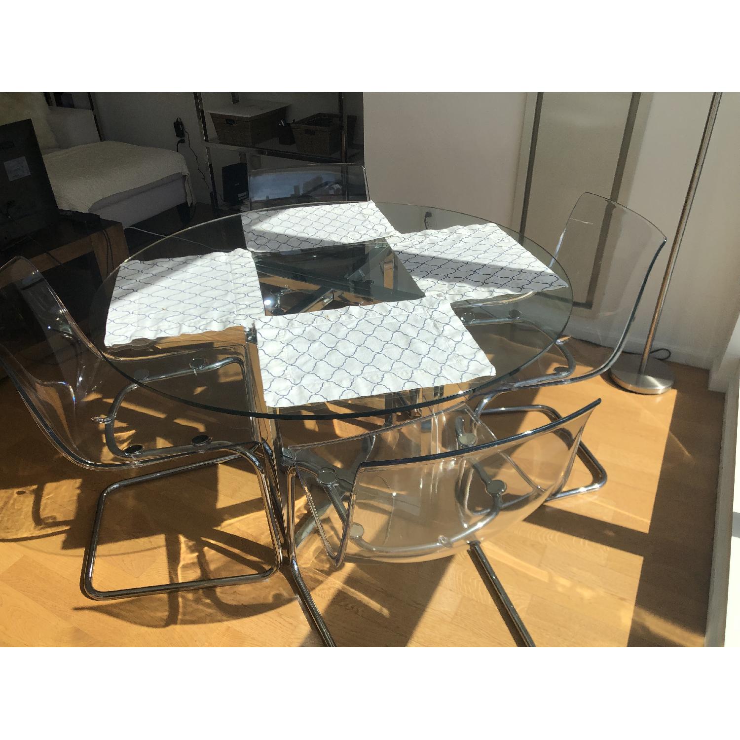CB2 Silverado Chrome Round Dining Table - image-4