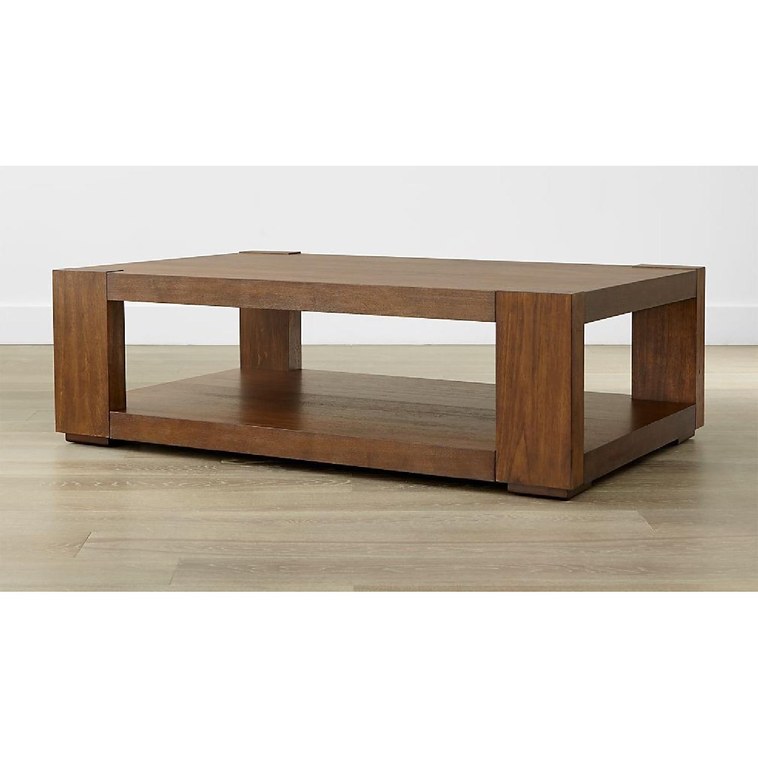 Crate & Barrel Lodge Wood Coffee Table - image-1