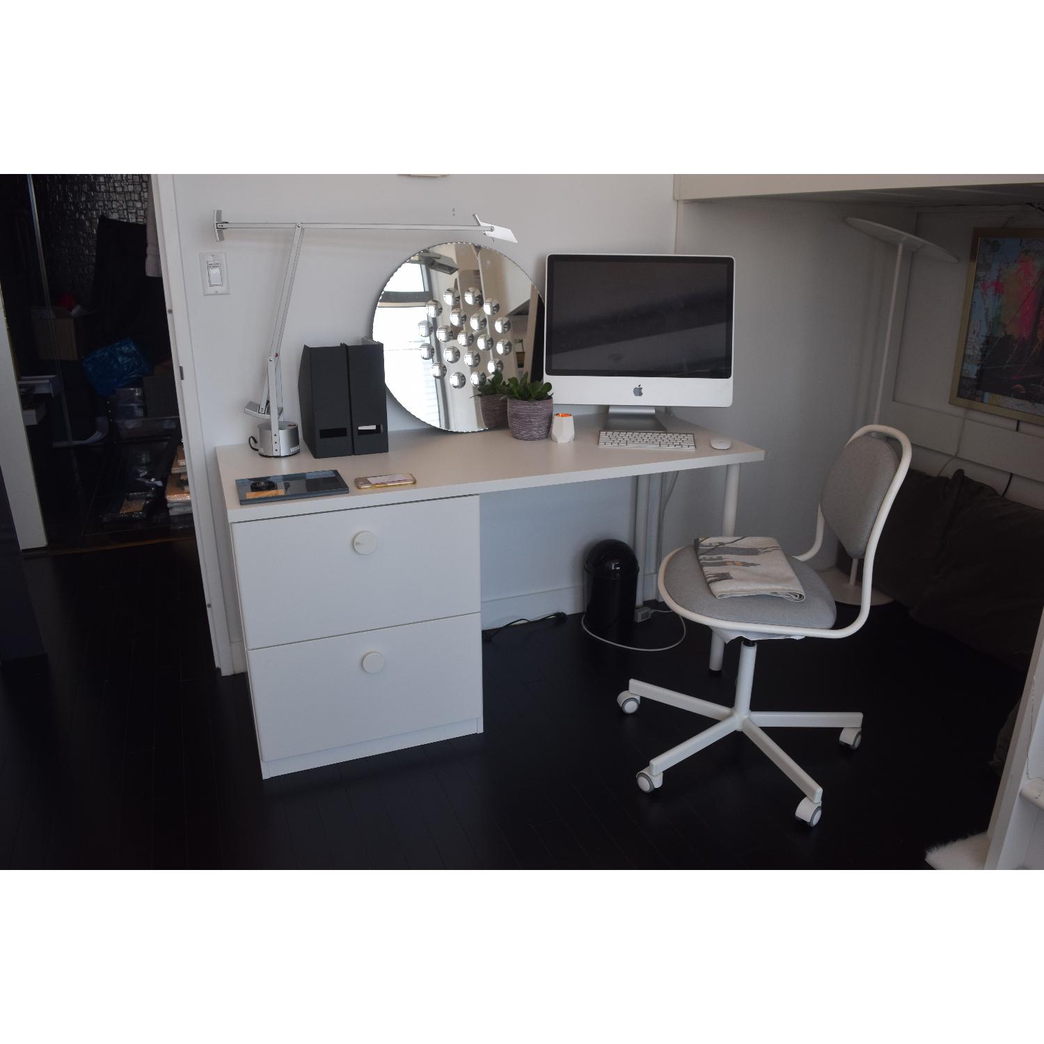 Ikea Loft Bed w/ Storage & Desk + Desk Chair - image-6