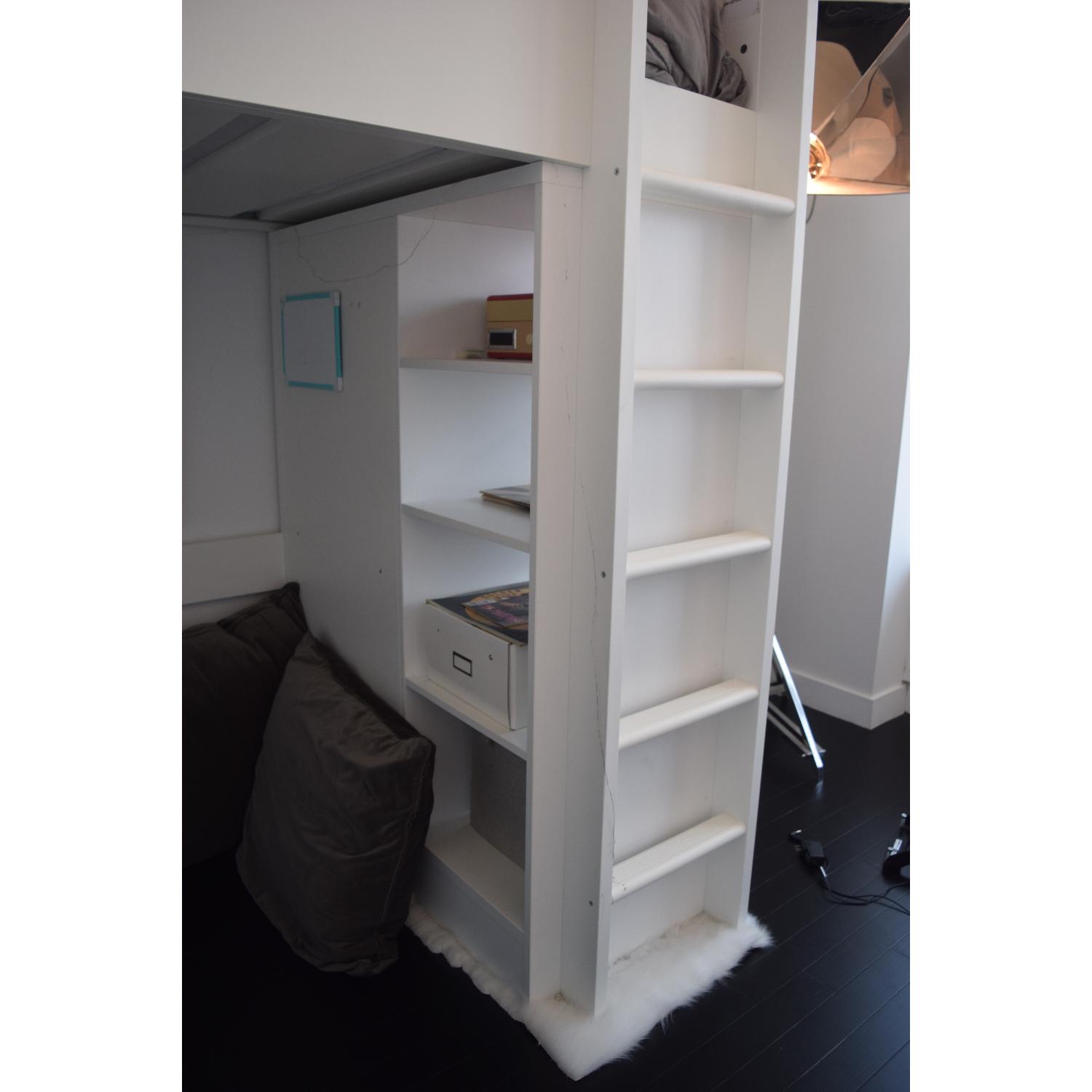 Ikea Loft Bed w/ Storage & Desk + Desk Chair - image-9