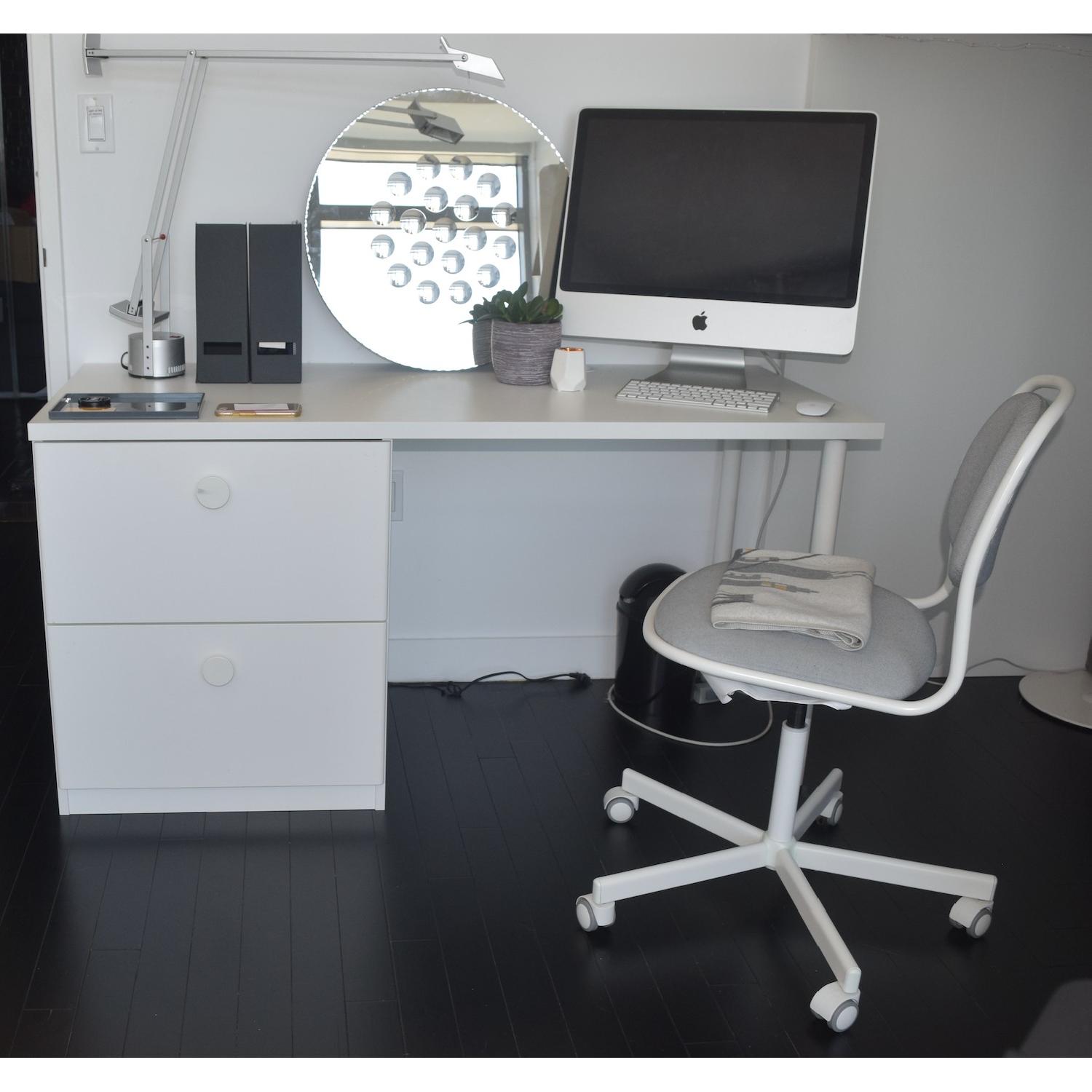 Ikea Loft Bed w/ Storage & Desk + Desk Chair - image-10