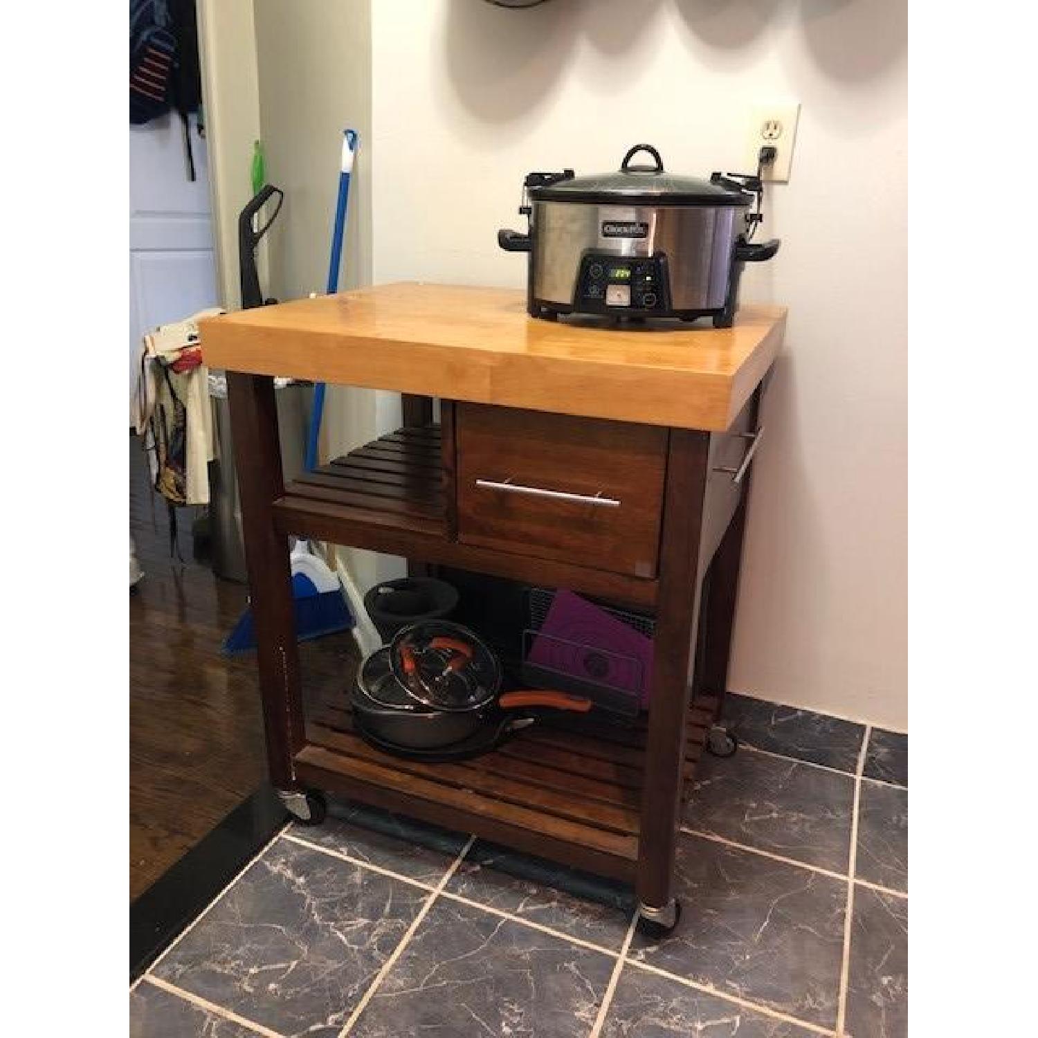 Kitchen Butcher Block Cart - image-2