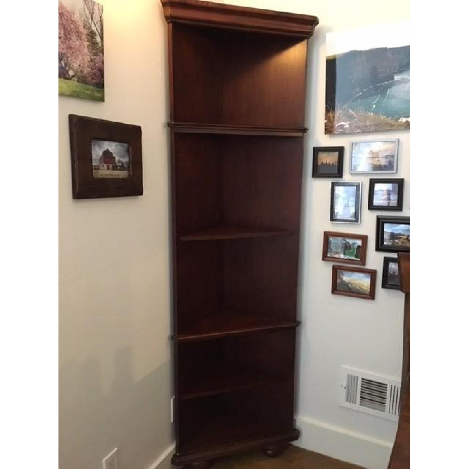 Solid Wood Corner Bookshelf - image-1