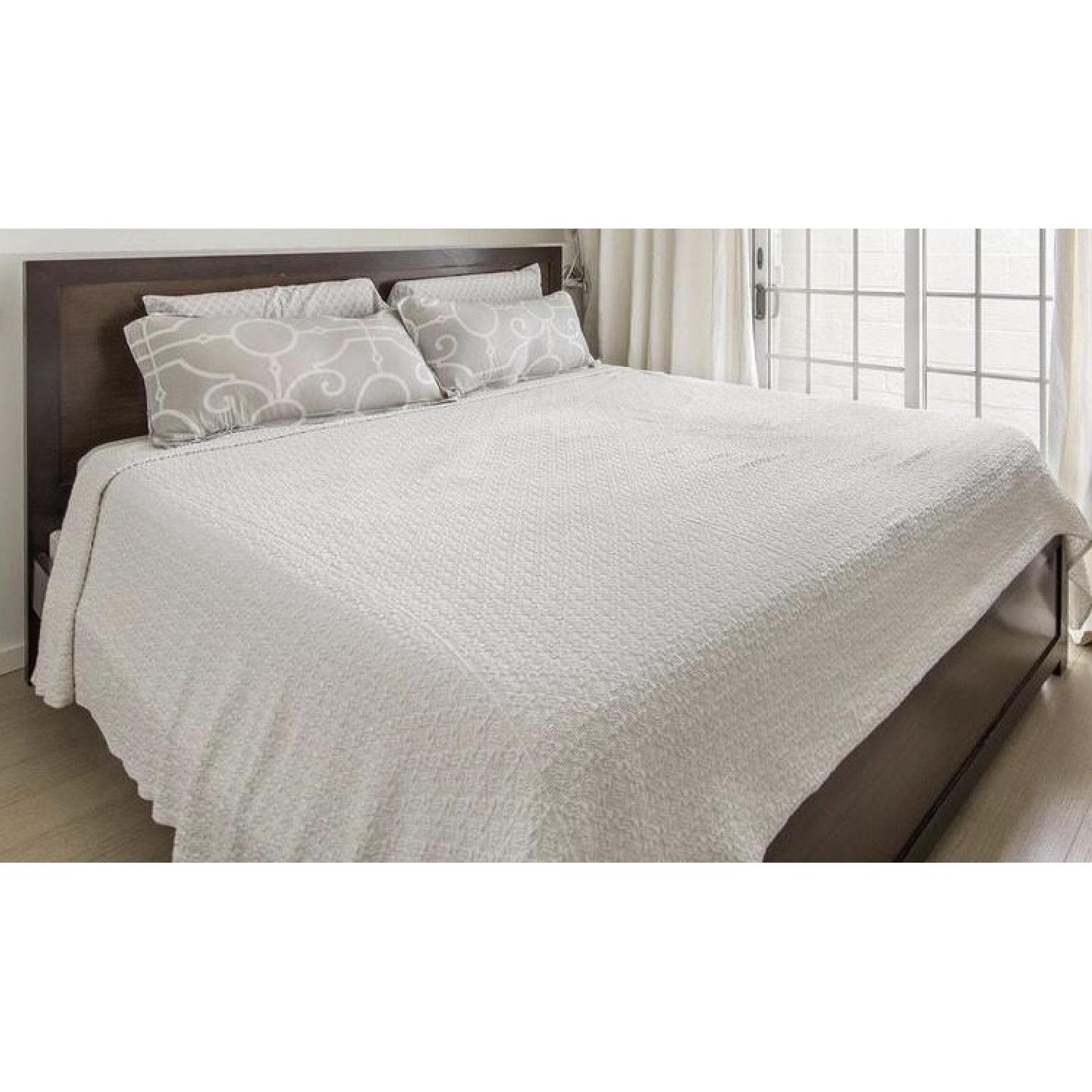 Crate & Barrel King Platform Bed w/ Headboard - image-2