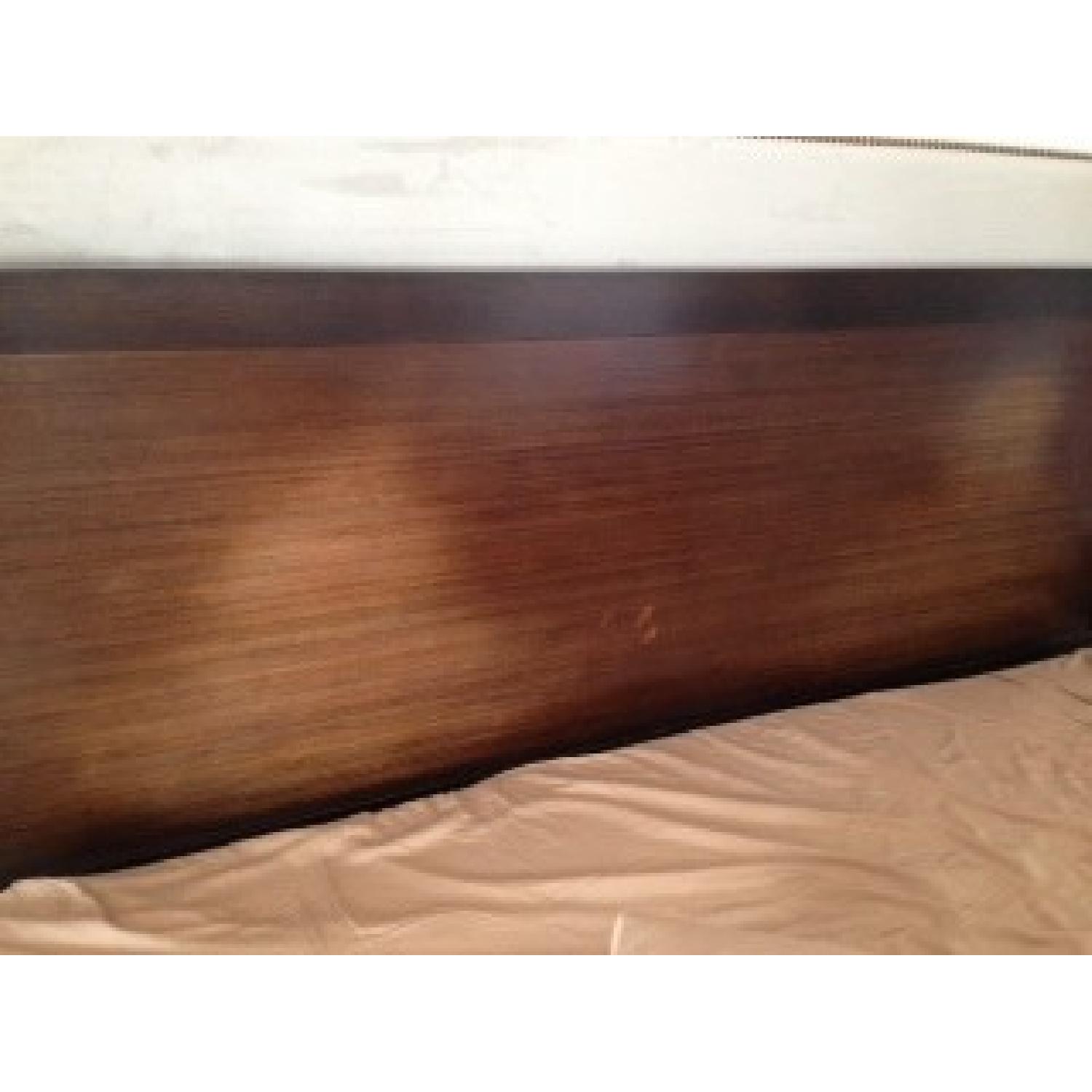 Crate & Barrel King Platform Bed w/ Headboard - image-3