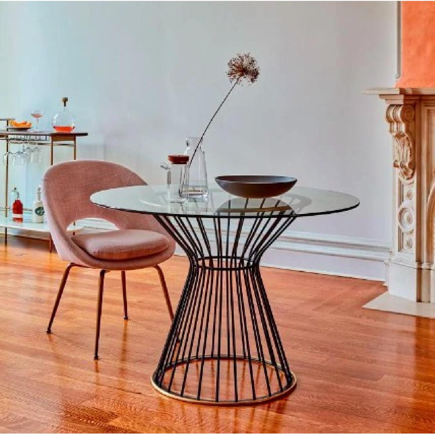 West Elm Round Glass Top Dining Table AptDeco