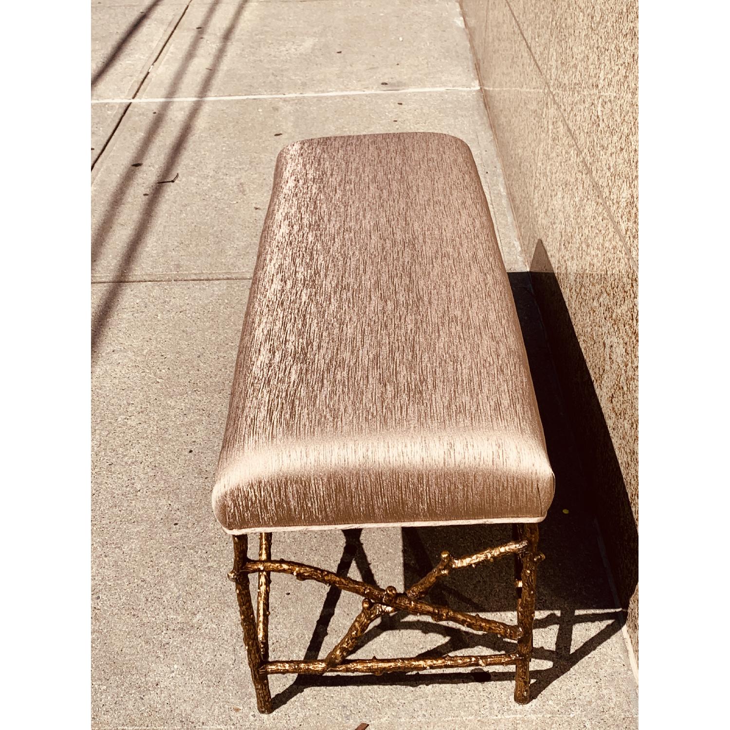 John Richard Bench w/ Branch Styled Iron Base - image-3