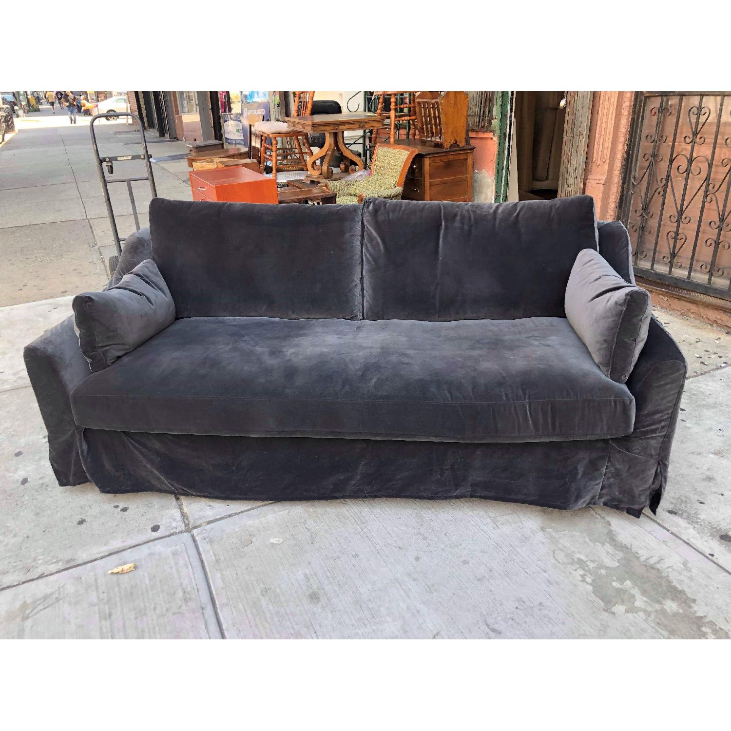 Ikea Grey Slipcovered Sofa - image-1