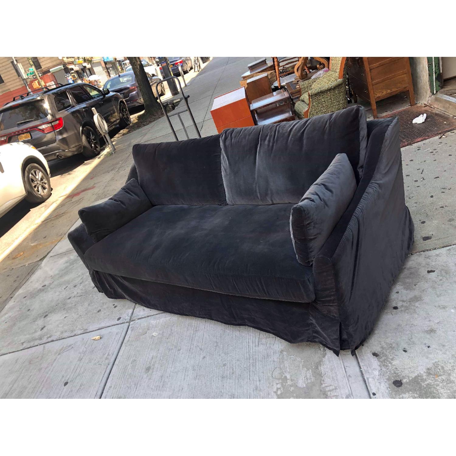 Ikea Grey Slipcovered Sofa - image-4