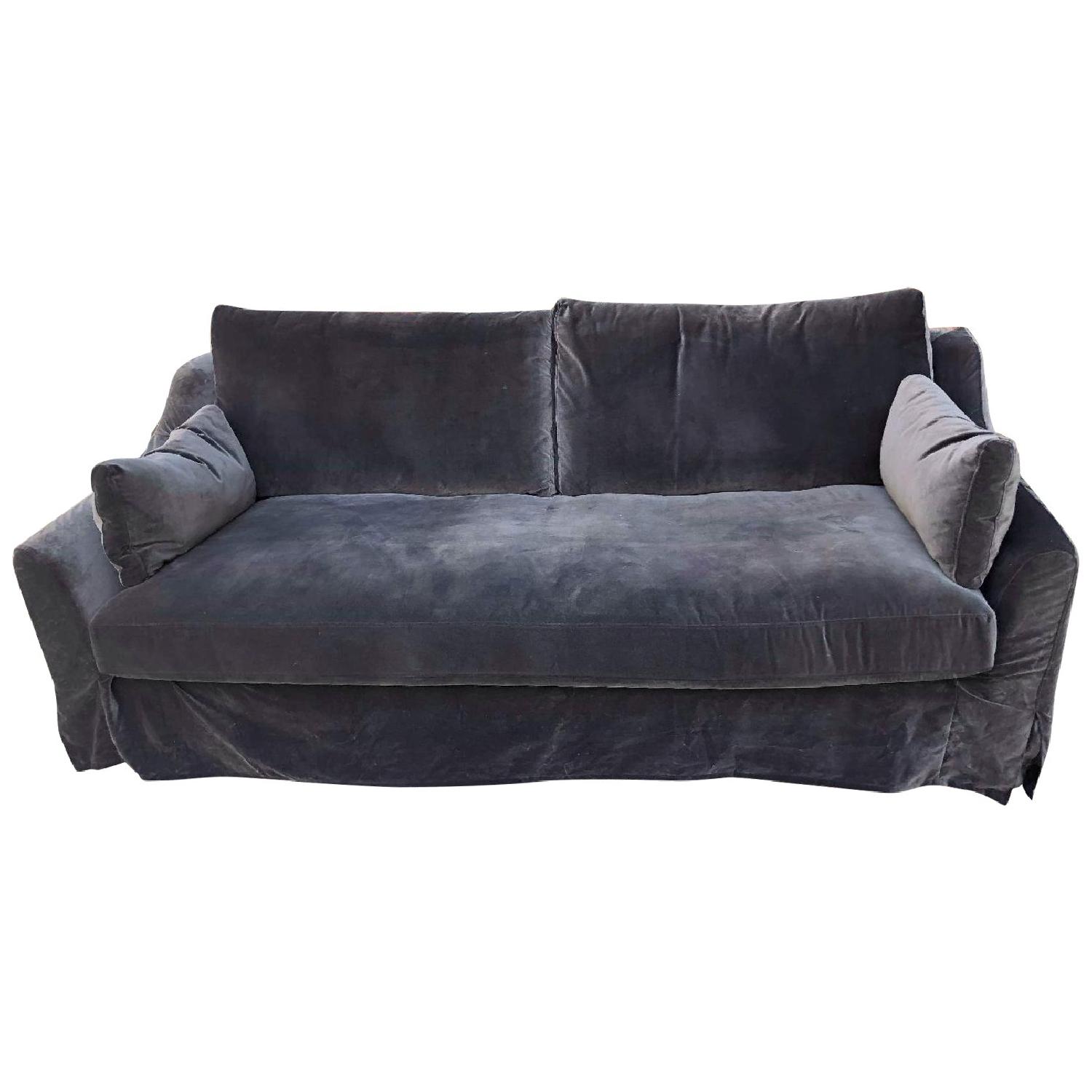 Ikea Grey Slipcovered Sofa - image-0