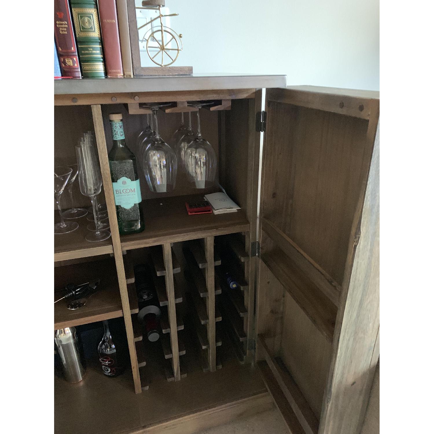 World Market Wood Farmhouse Barn Door Bar AptDeco