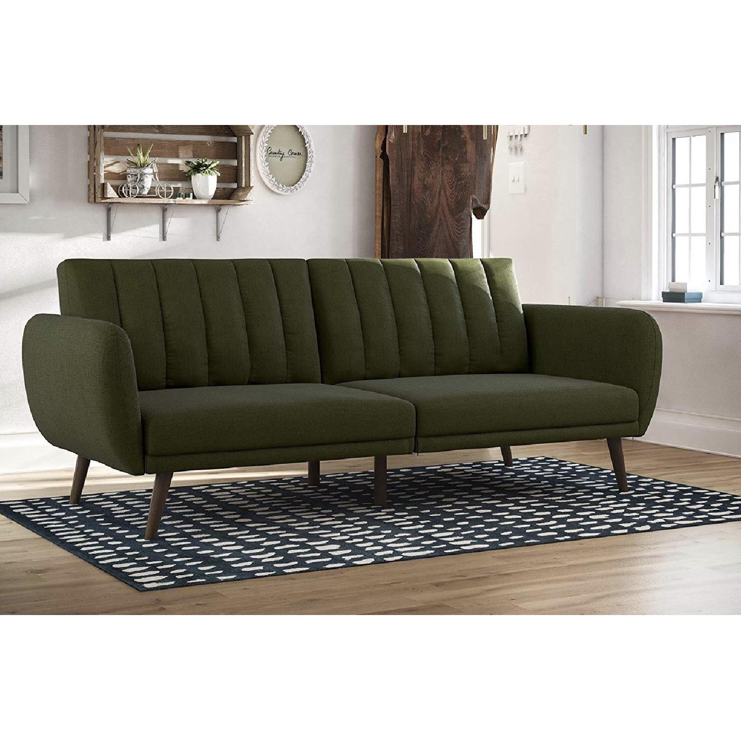 Novogratz Brittany Convertible Sofa/Futon in Olive - image-4