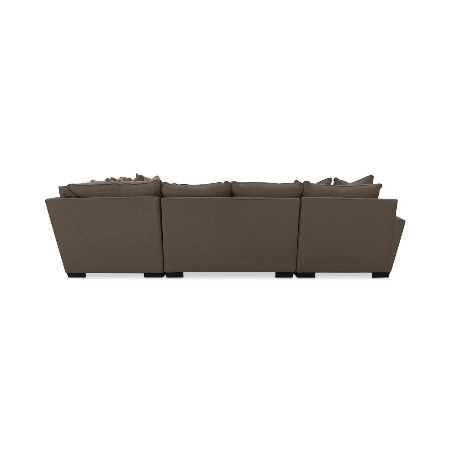Macy's Ainsley 3-Piece Fabric Chaise Sectional Sofa - image-2