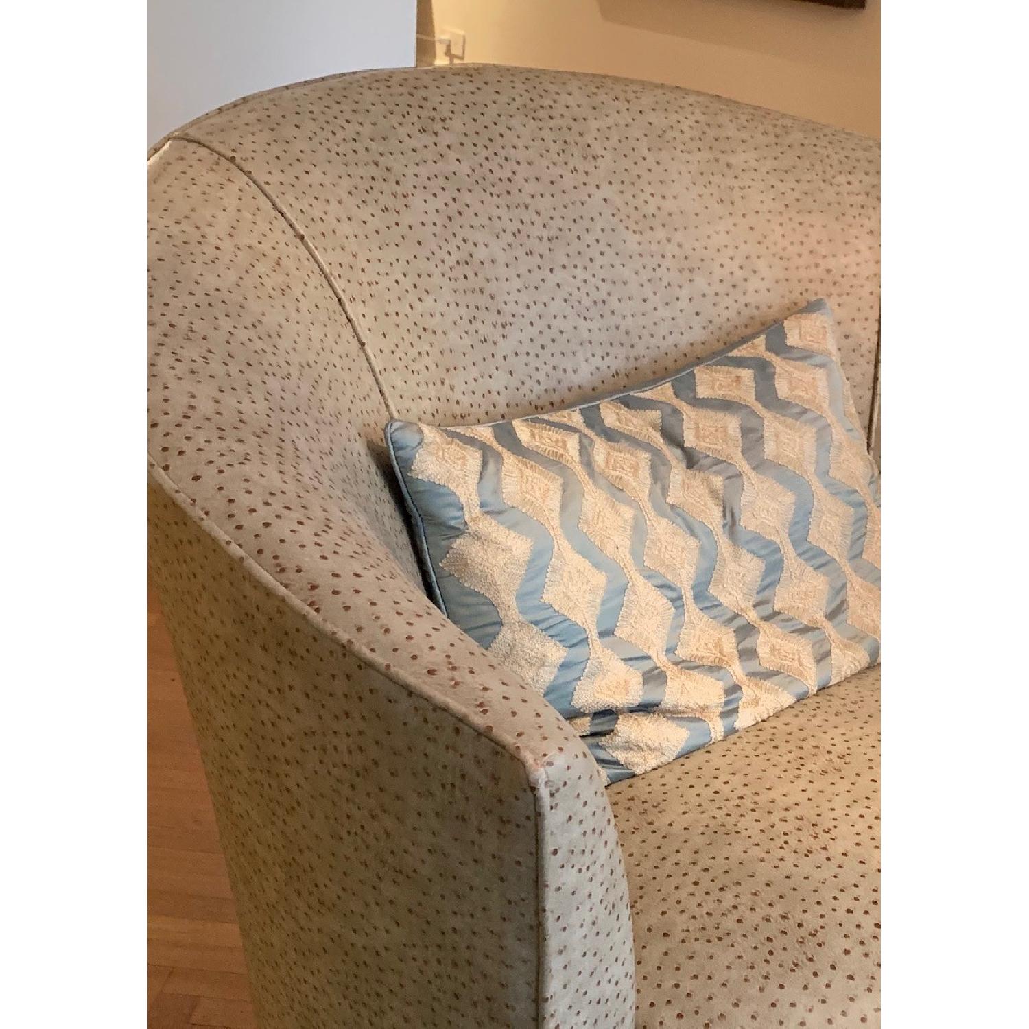 Barrel Chair w/ Peacock Pattern - image-1