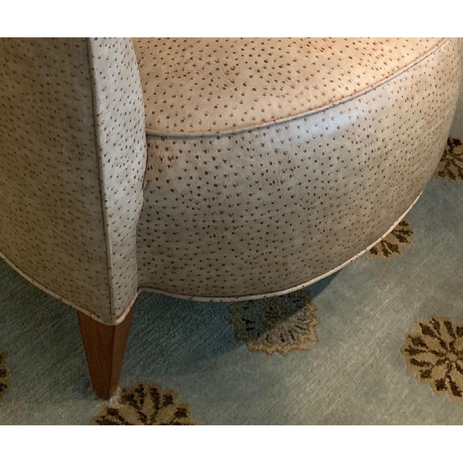 Barrel Chair w/ Peacock Pattern - image-3