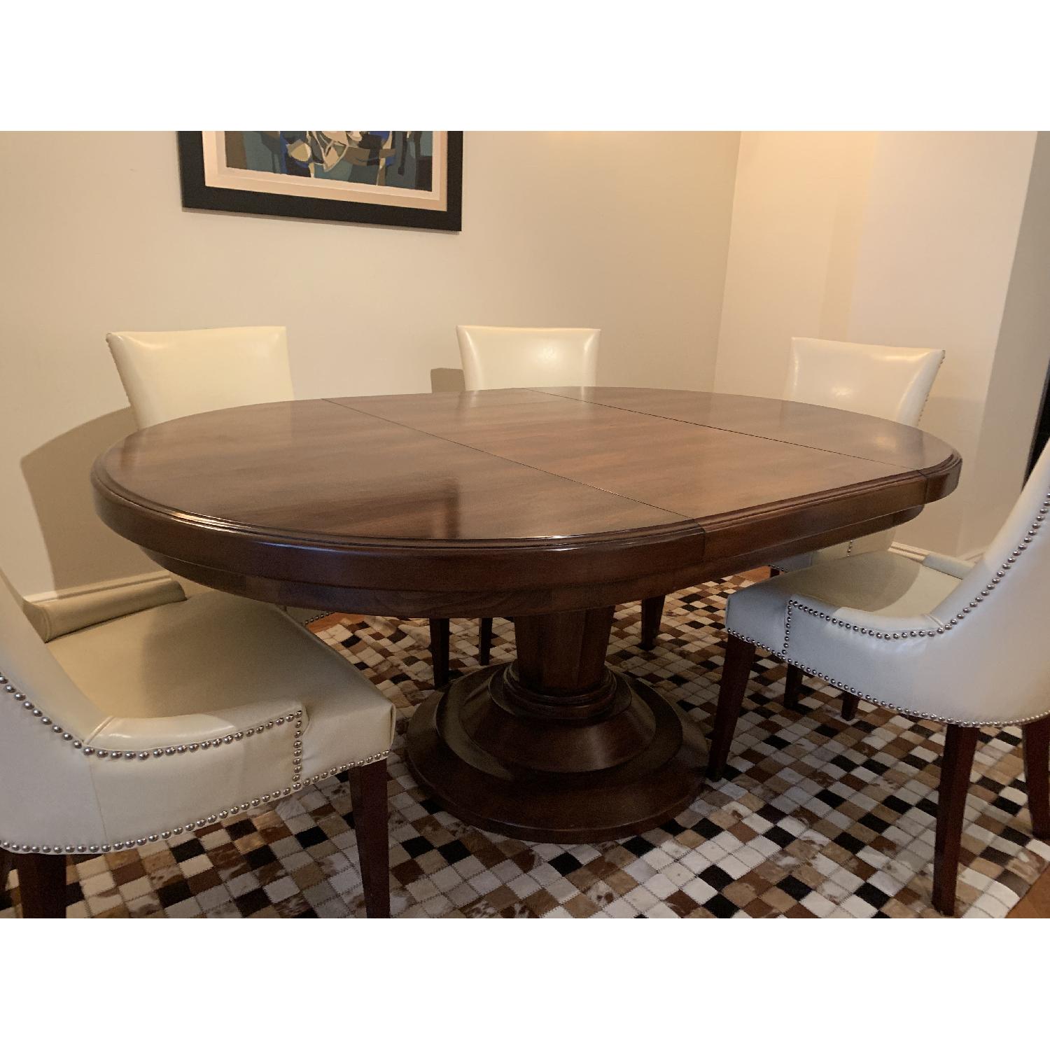 Bausman Round Dining Table w/ Leaf - image-1