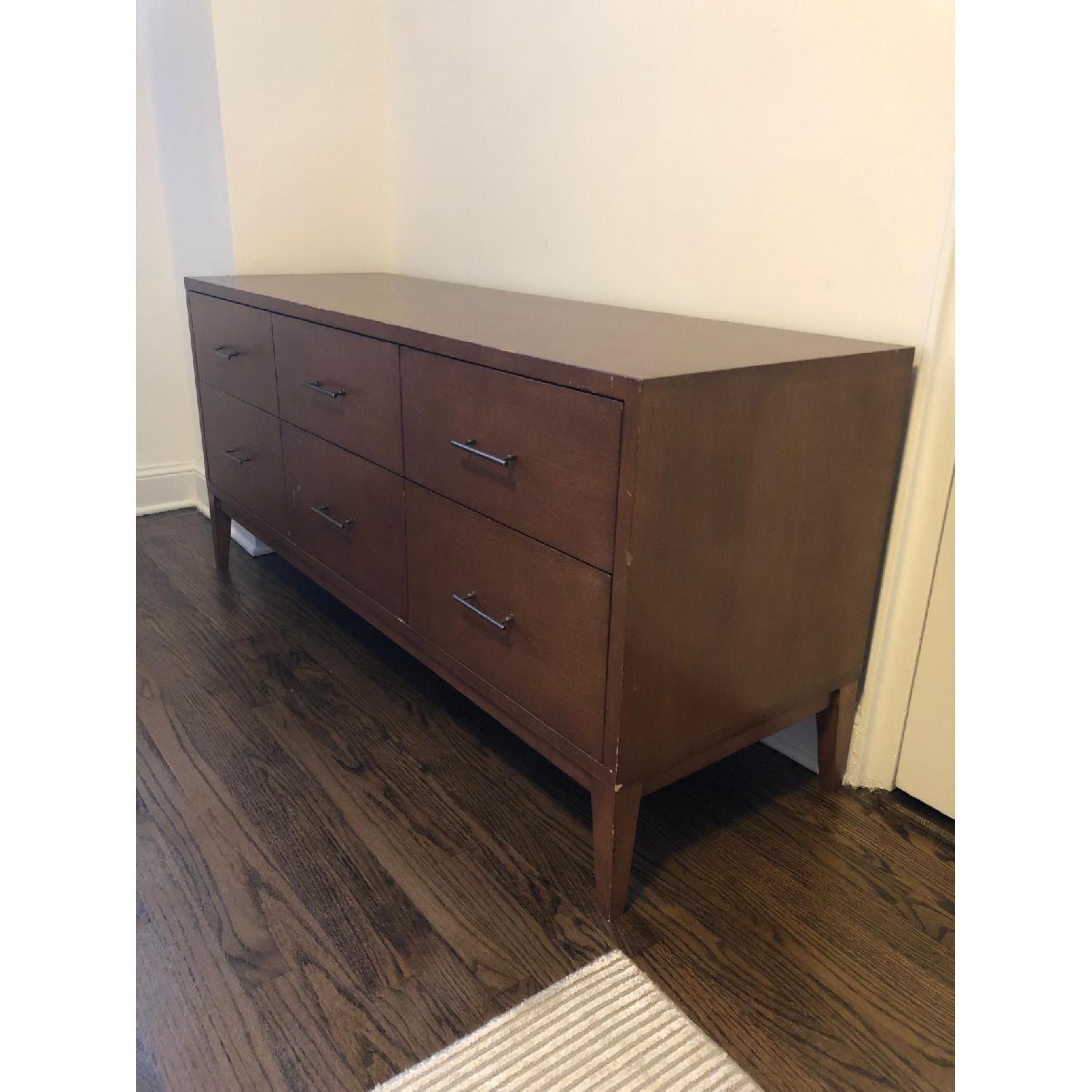 West Elm Narrow-Leg 6-Drawer Dresser in Acorn - image-1
