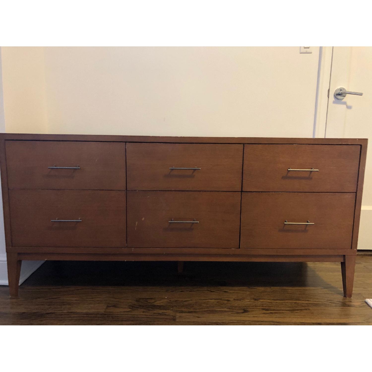 West Elm Narrow-Leg 6-Drawer Dresser in Acorn - image-2
