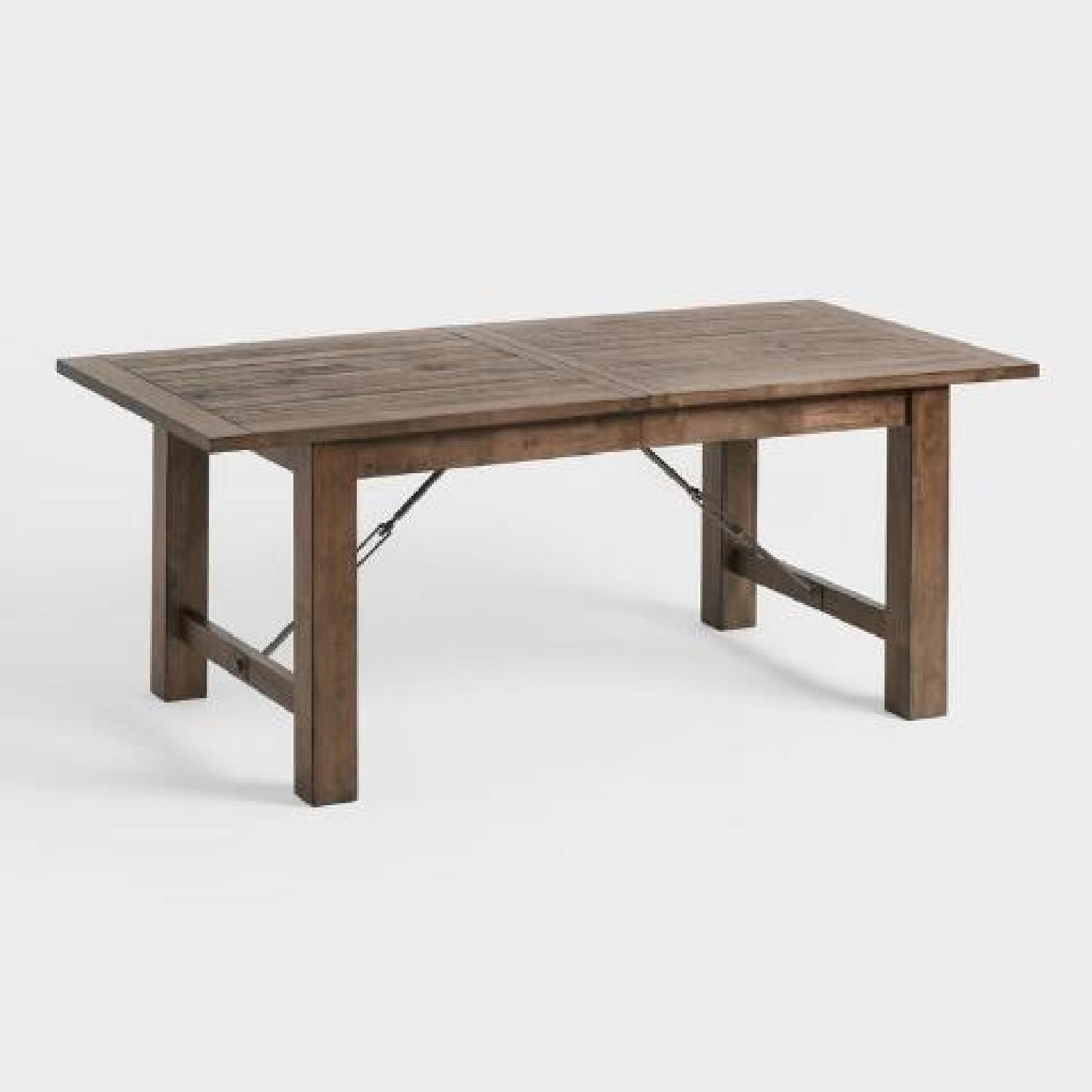 World Market Extension Wood Dining Table - image-7