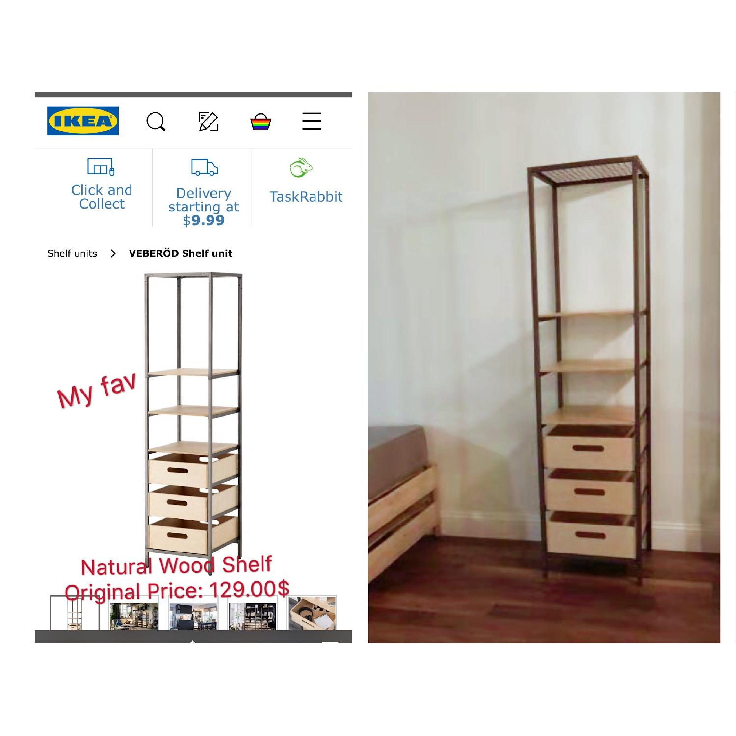 Ikea Veberod Shelf Unit in Natural AptDeco