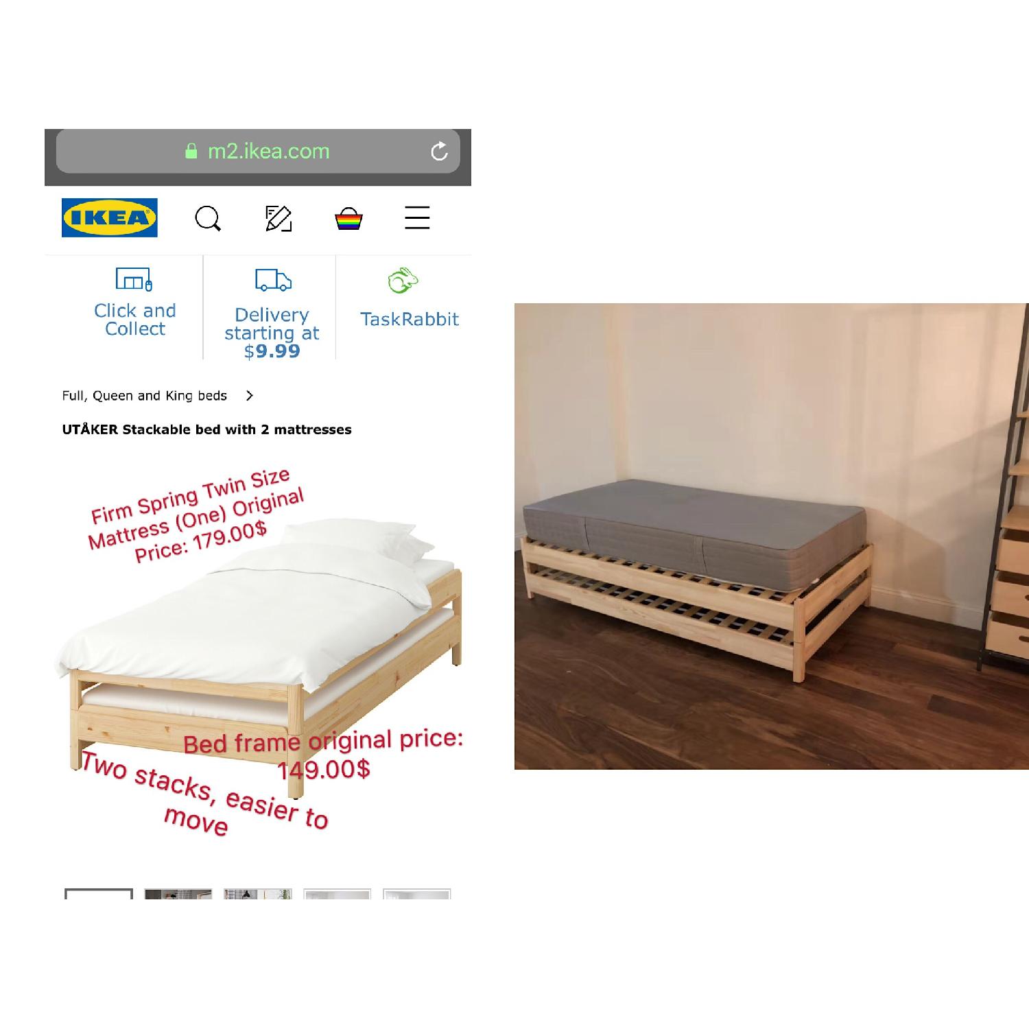 Ikea Utaker Stackable Pine Bed AptDeco
