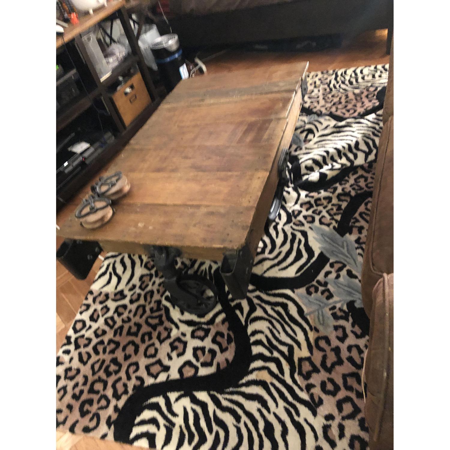 Jordans VintageInspired Rustic Mine Cart Coffee Table AptDeco