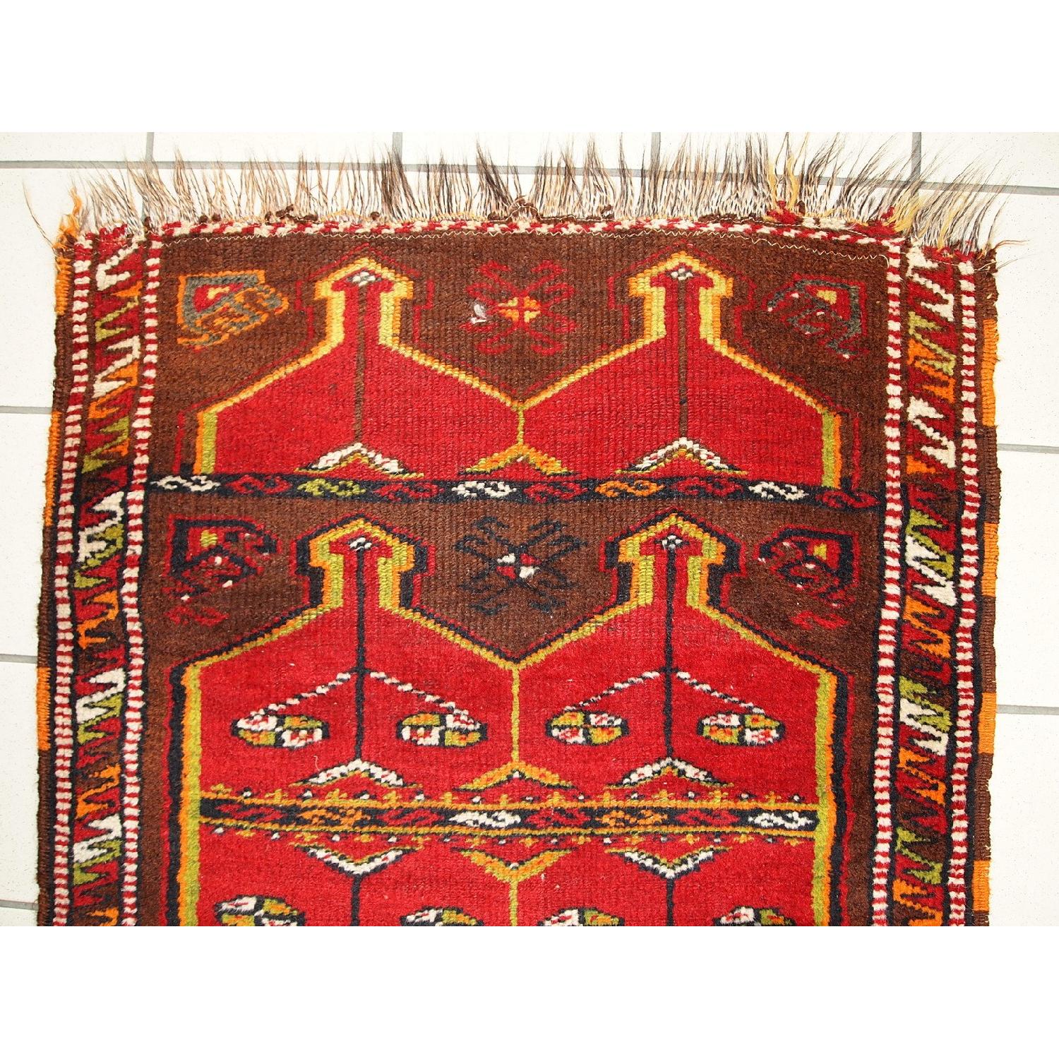 Antique Handmade Collectible Turkish Yastik Rug - image-8