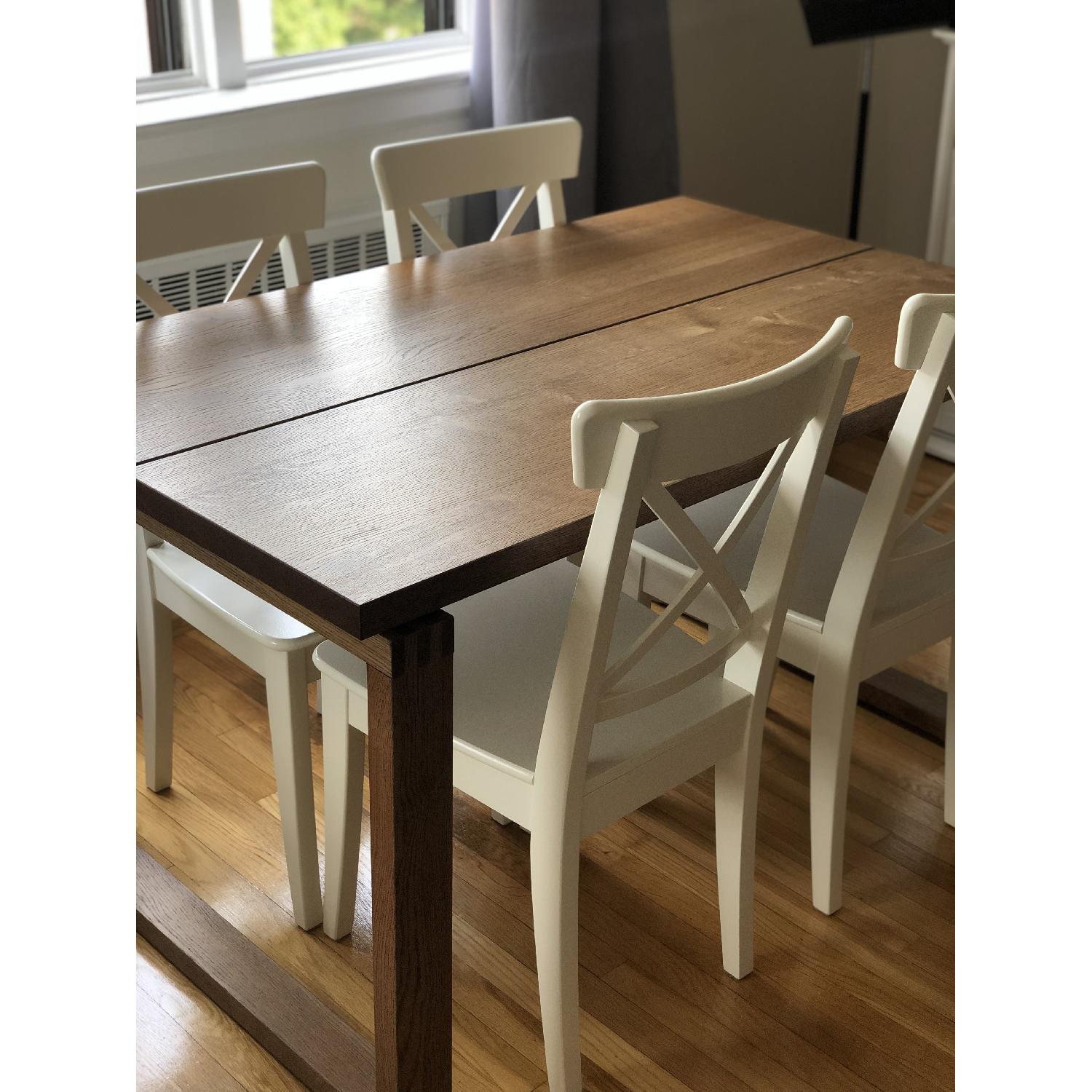 Ikea Morbylanga Oak Veneer Dining Table AptDeco