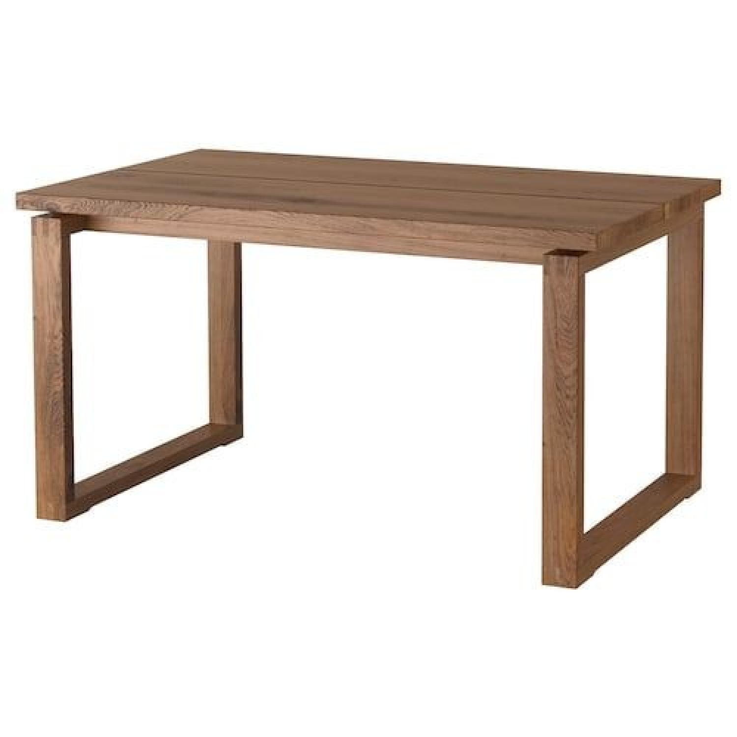 Ikea Morbylanga Oak Veneer Dining Table AptDeco