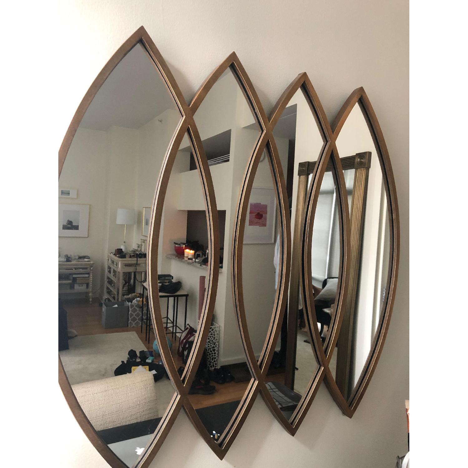 Anthropologie Brass Emerging Ellipses Mirror AptDeco
