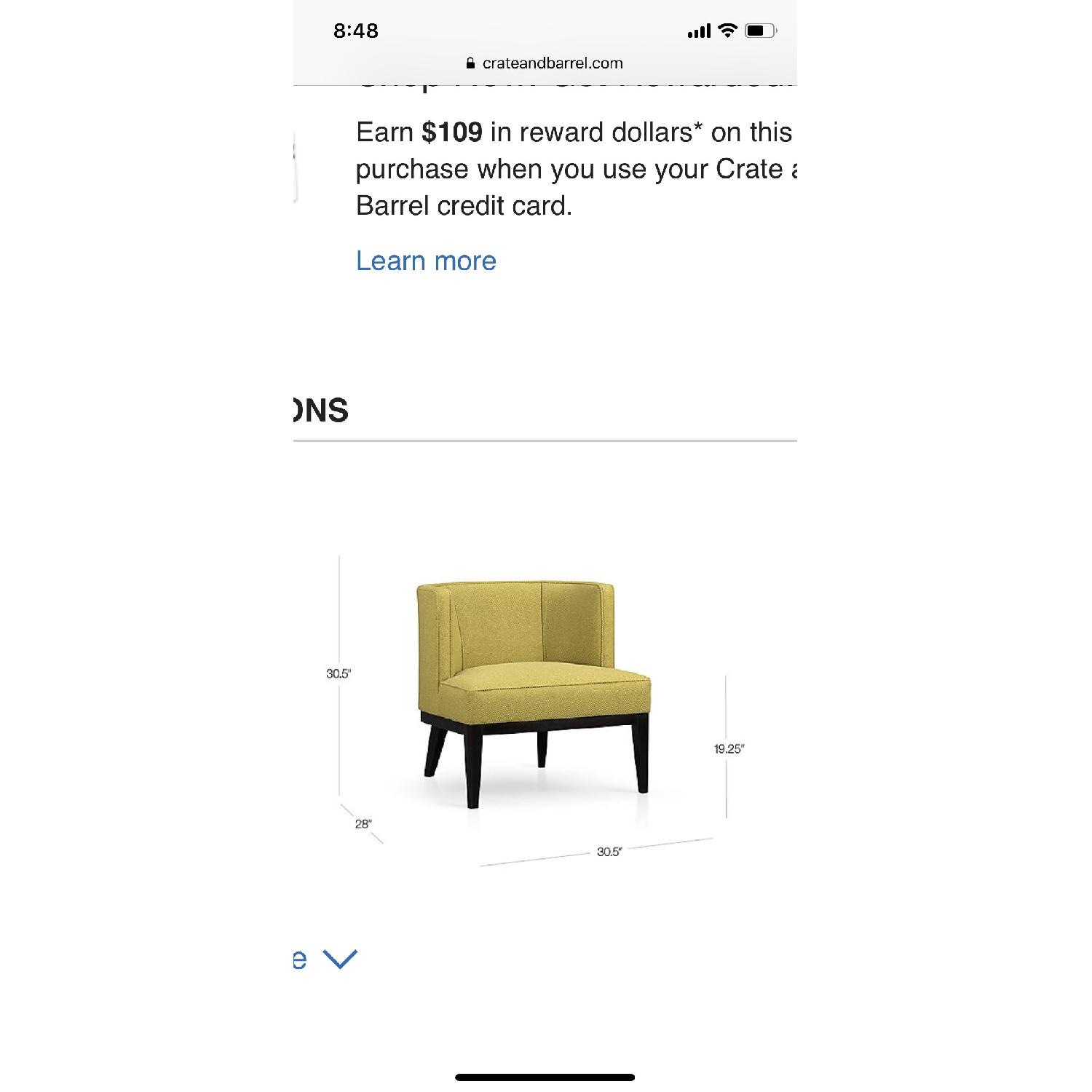 Crate & Barrel Grayson Chair - image-1