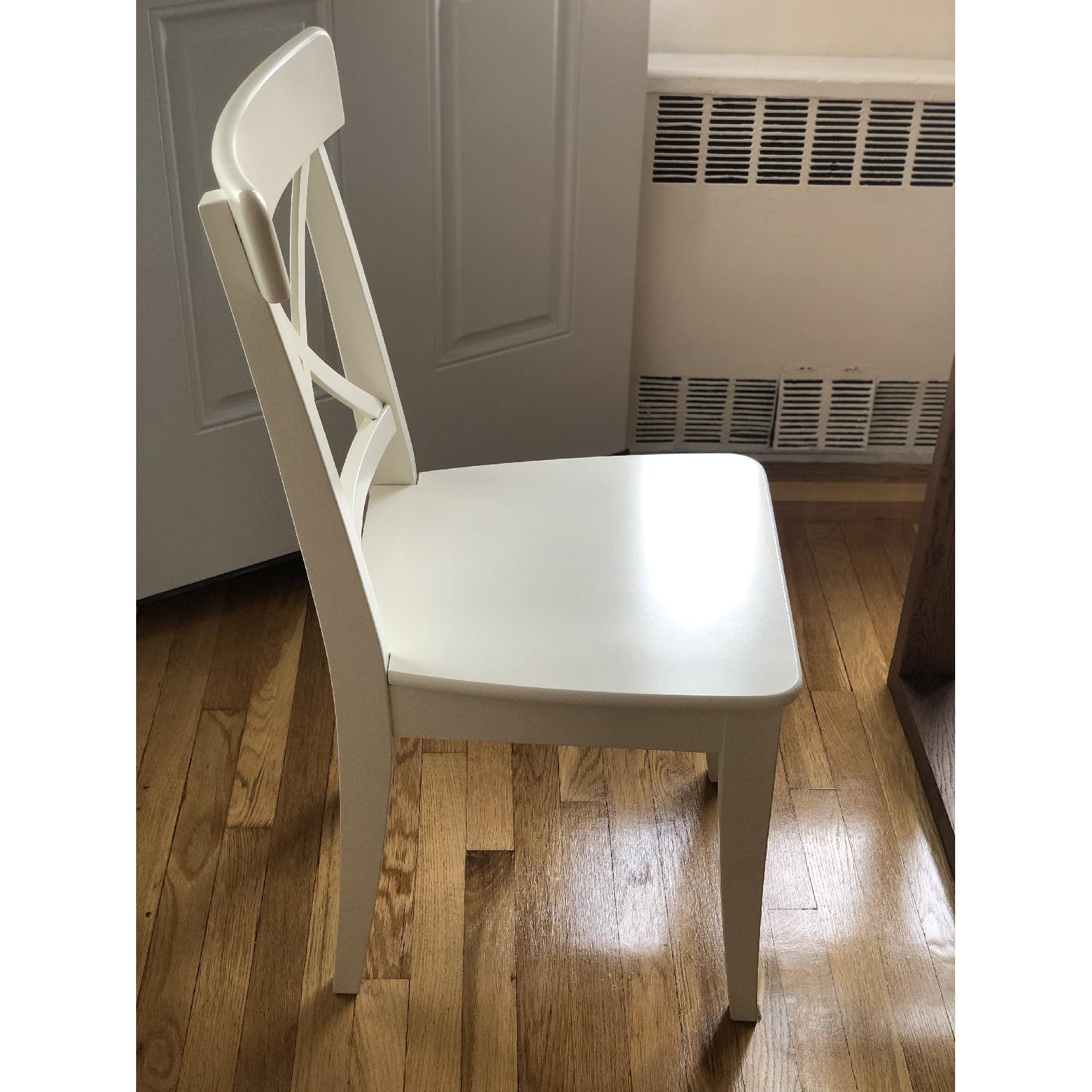 Ikea Ingolf White Dining Chairs - image-1