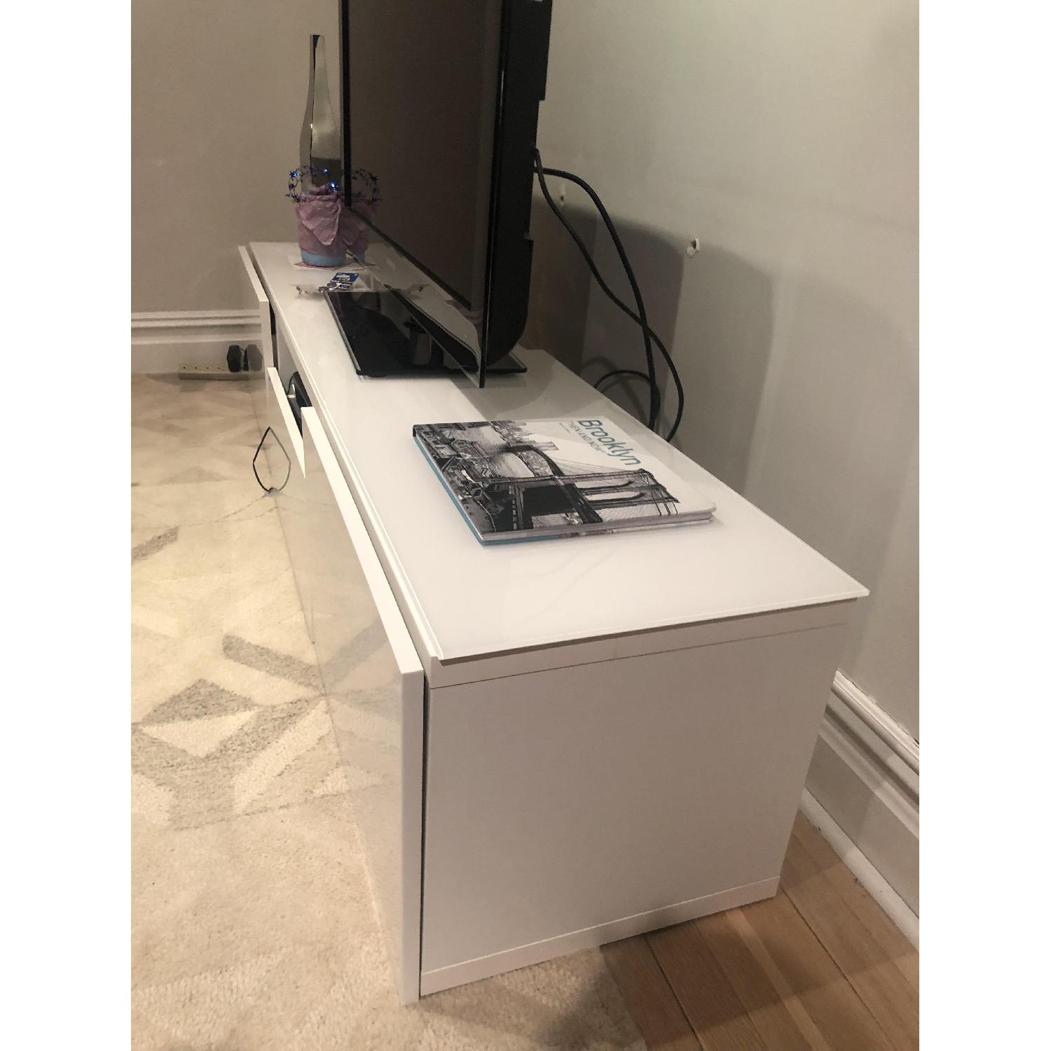 Ikea White Wall Mounted TV Console AptDeco