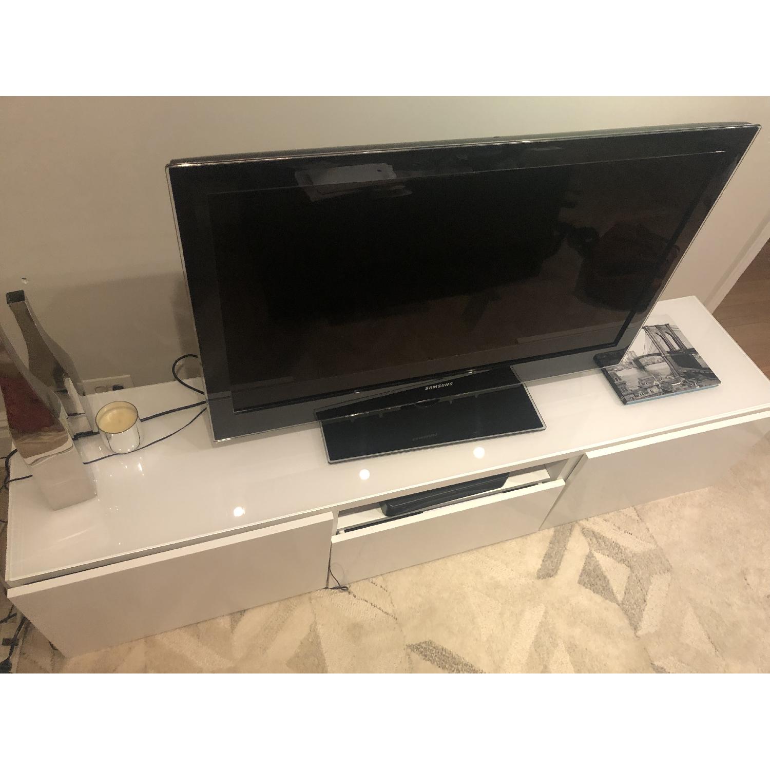 Ikea White Wall Mounted TV Console AptDeco