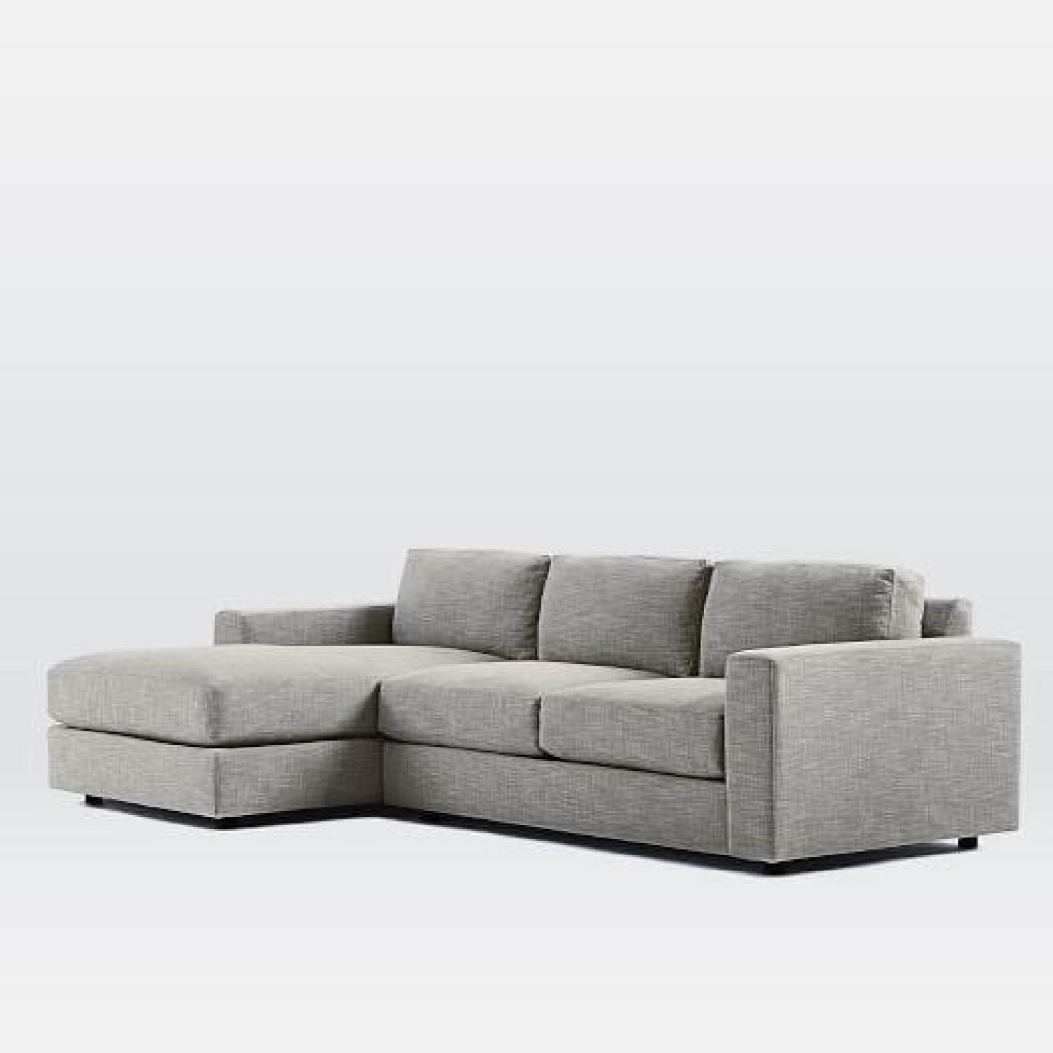 West Elm Urban Gray L-Shaped Sectional Sofa - image-4