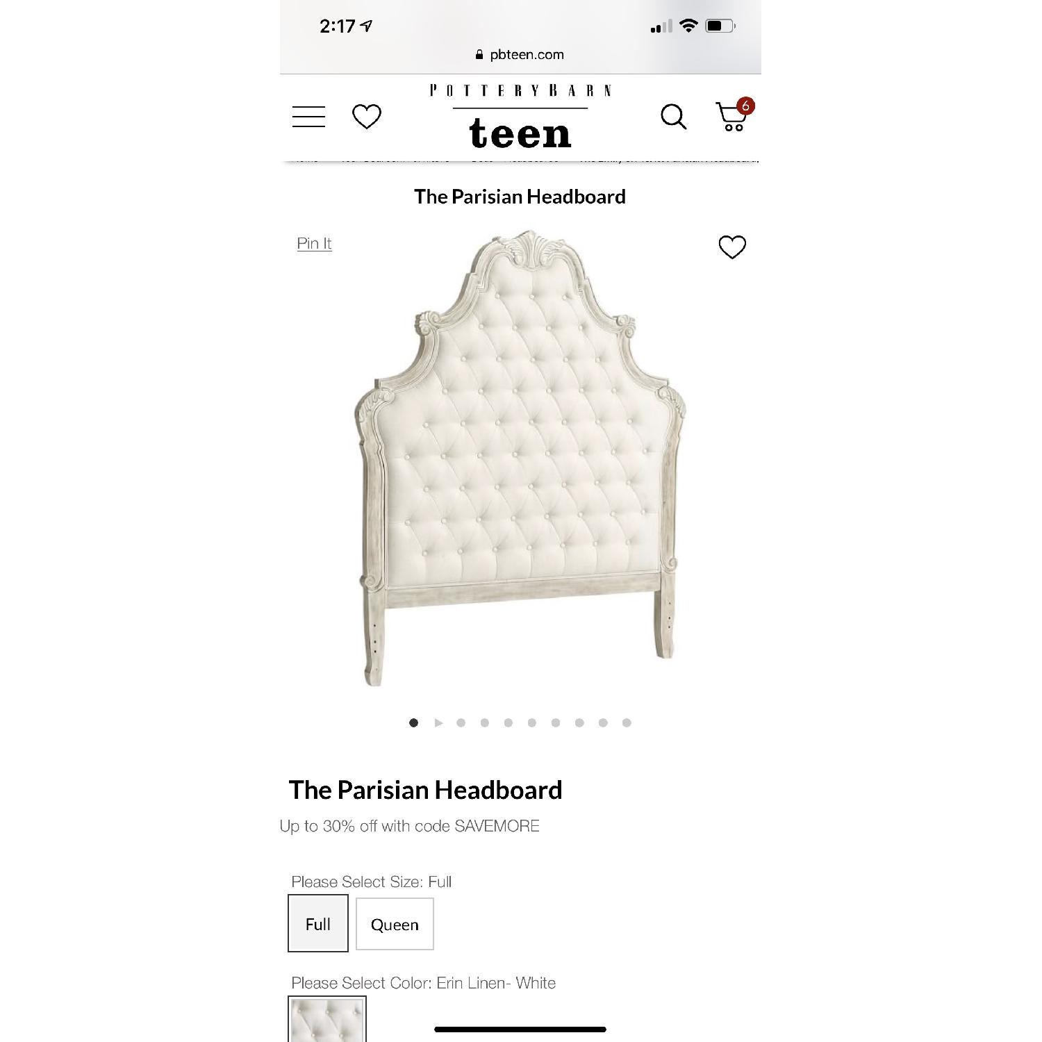 Pottery Barn Teen Full Size Headboard - image-3