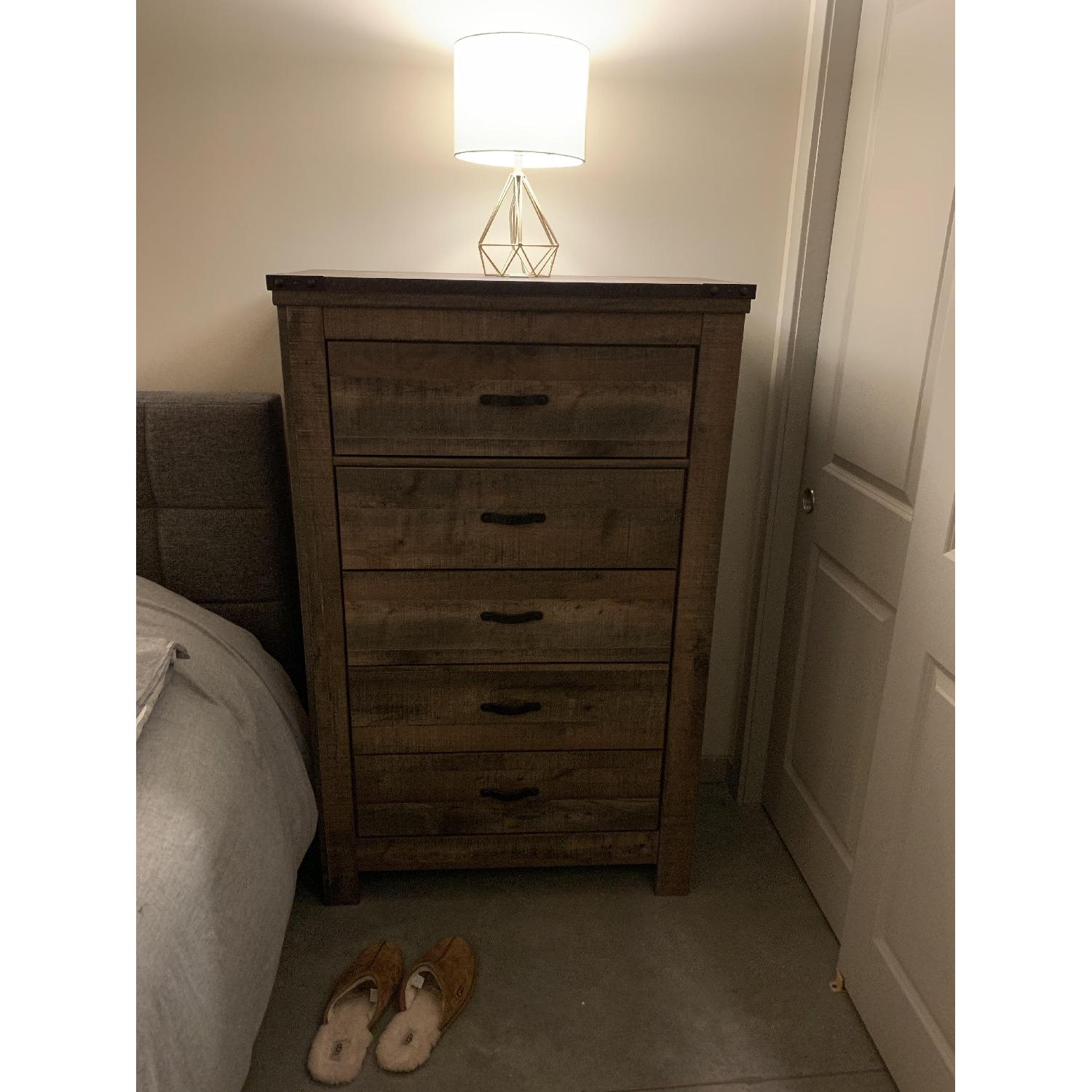 Ashley Trinell Brown Five Drawer Chest - image-1