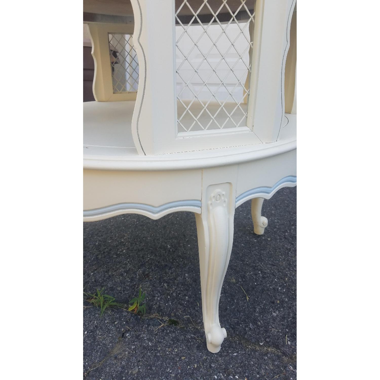 Vintage Two Tiered French Provincial Side Table - image-3